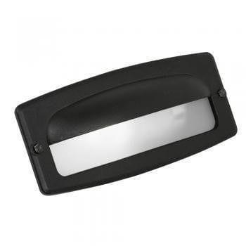 Oaks Outdoor Black Half Cover Recessed Brick Light-warehouse-180926