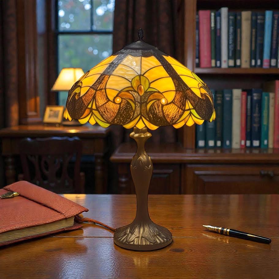 Minster Kingham 16" Tiffany Table Lamp