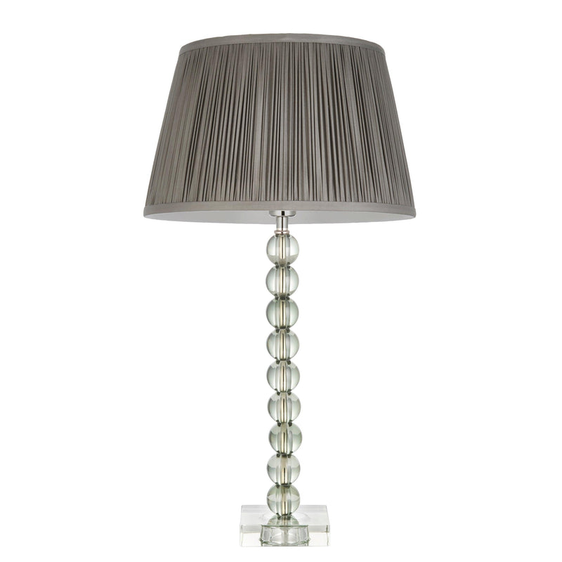 Adelie Green Crystal Glass Table Lamp With Charcoal Shade-Endon Lighting-Living-Room-Tiffany Lighting Direct-[image-position]