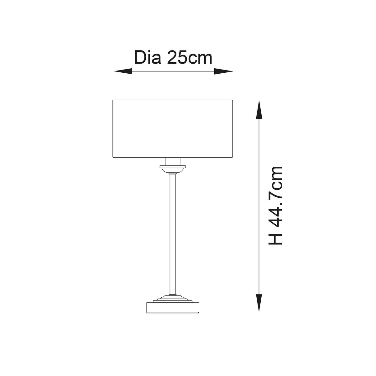 Endon Highclere Brushed Chrome Table Lamp - Linen Shade-warehouse-180926