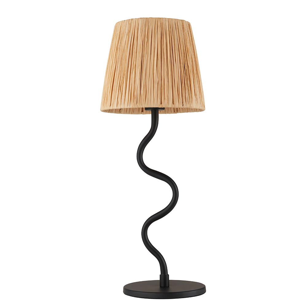 Wriggle Modern Black Table Lamp