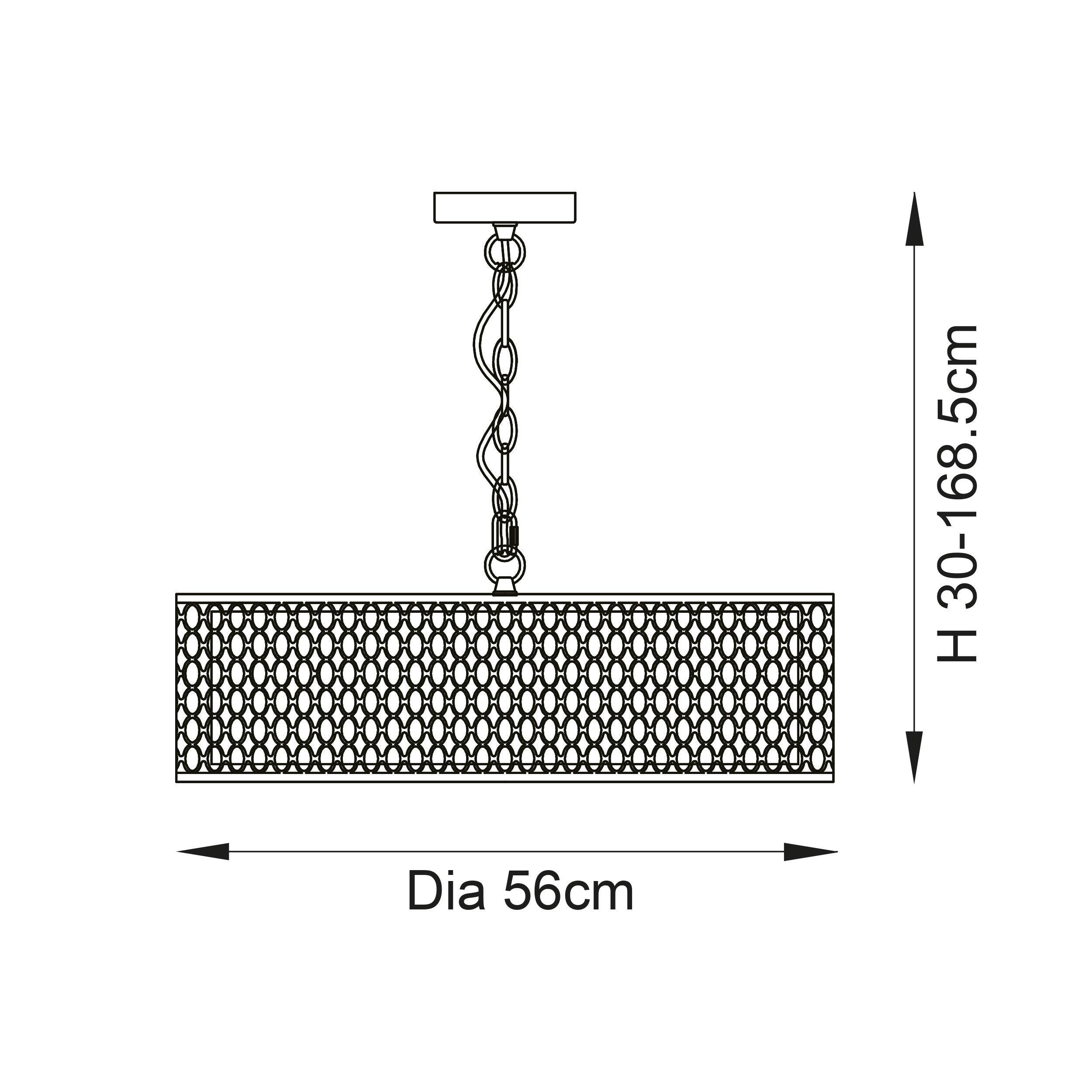 Endon Cordero 3 Light Gold Ceiling Pendant-Ceiling Pendant Lights-Endon Lighting Bedrooom Lighting close up Tiffany Lighting Direct