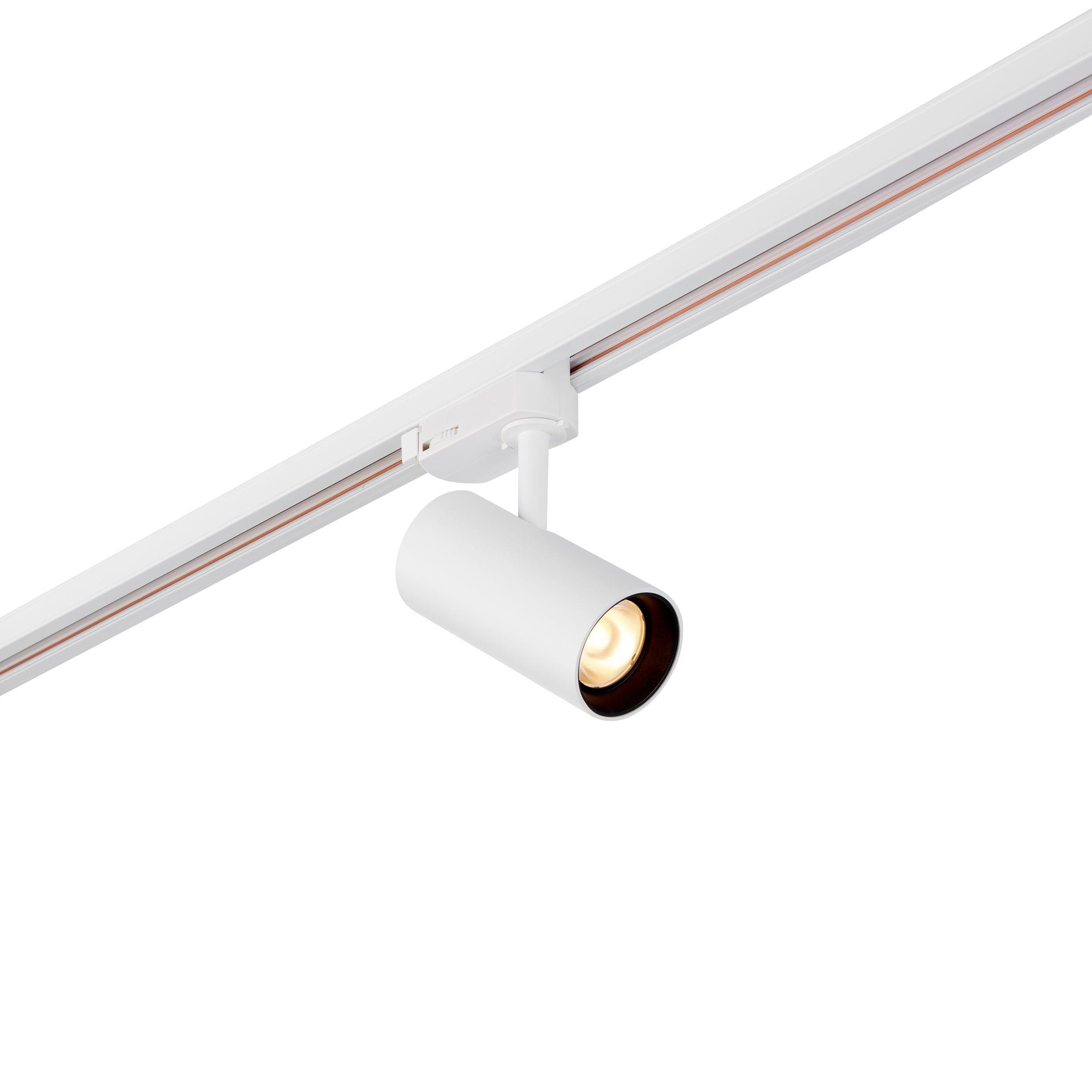 coltled 15w track head 3000k matt whiteby Saxby Lighting, close up image