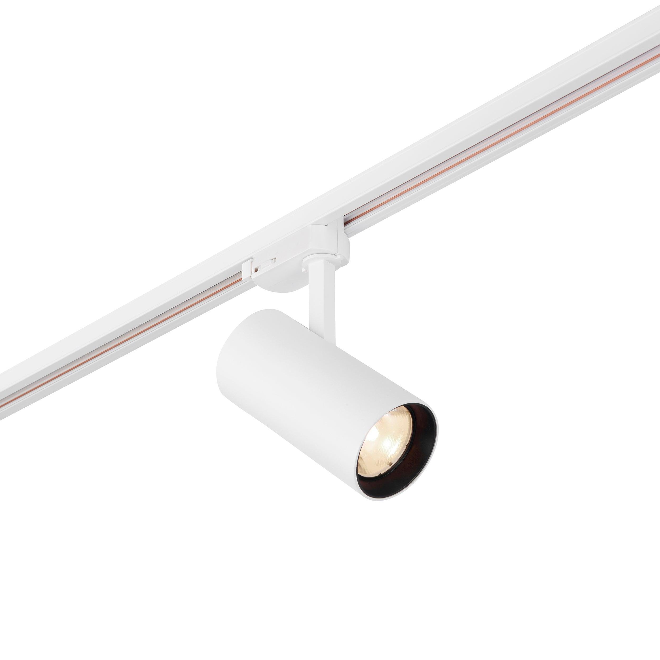 coltled 23w track head 3000k matt white cool whiteby Saxby Lighting, close up image