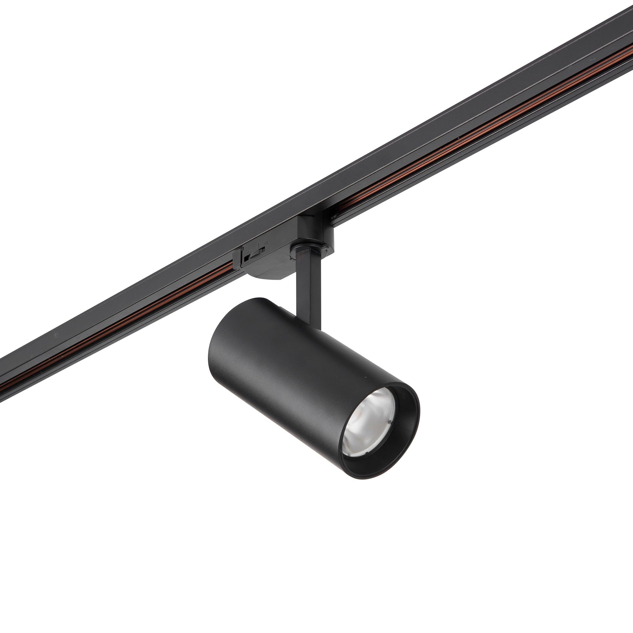 coltled 23w track head 3000k matt black warm white by saxby lighting, close up image 23