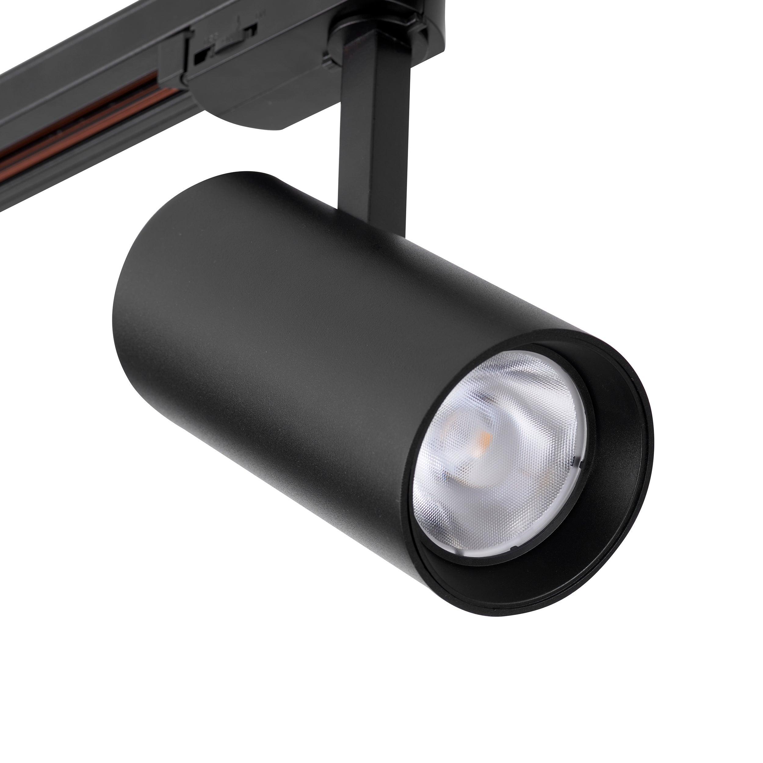 coltled 23w track head 3000k matt black cool whiteby saxby lighting