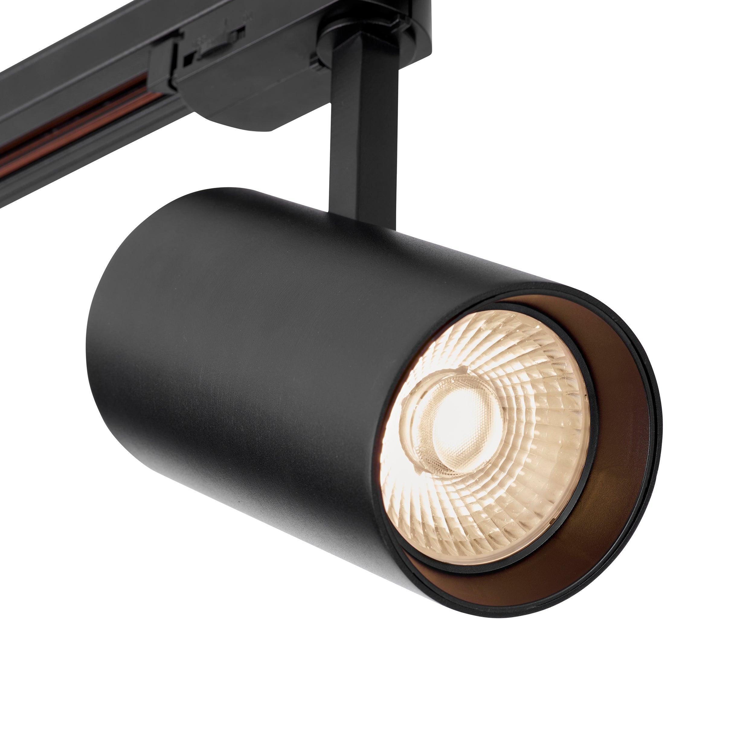 coltled 34w track head 4000k matt black cool whiteby saxby lighting
