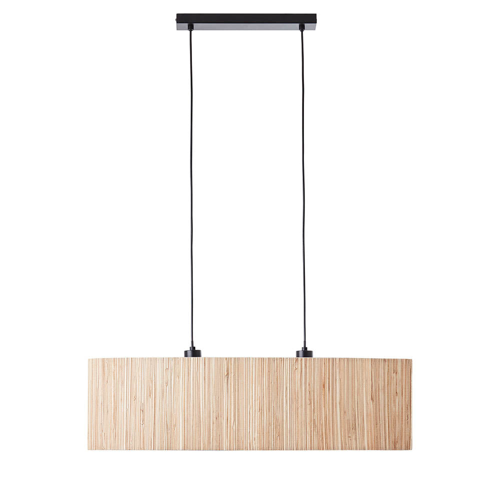 Longshore 2 Light Natural Seagrass Linear Pendant