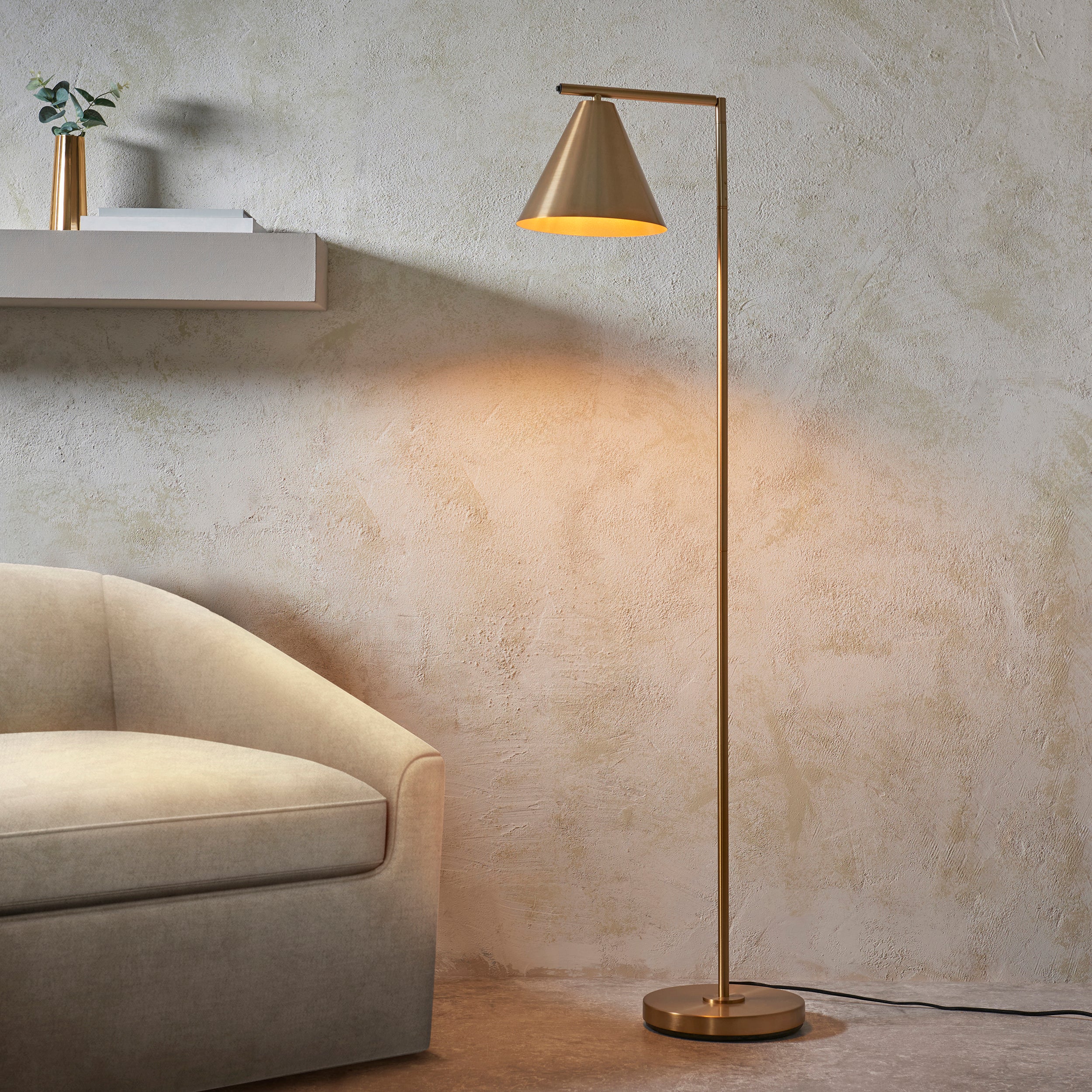 Cape Brass Task Floor Lamp