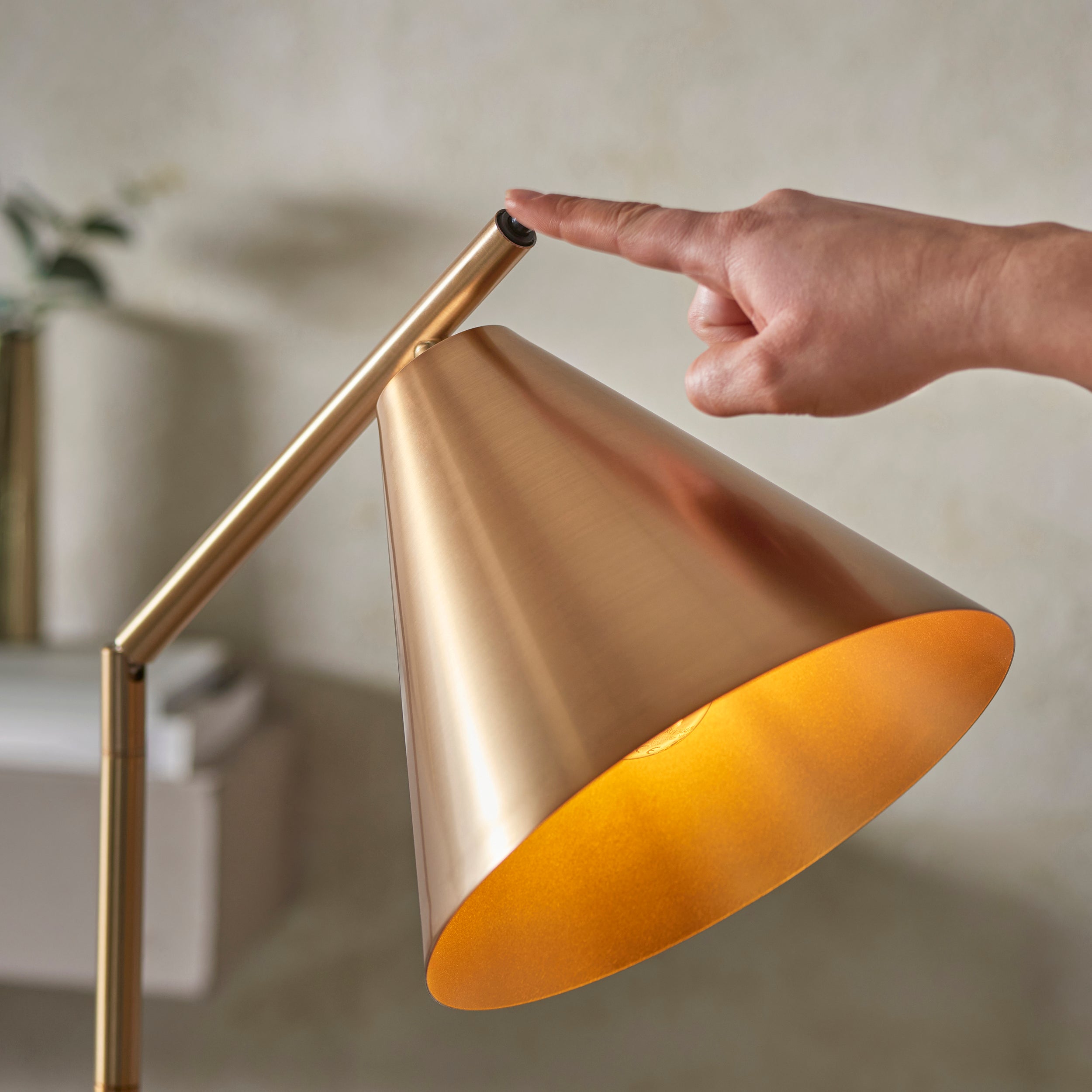 Cape Brass Task Floor Lamp