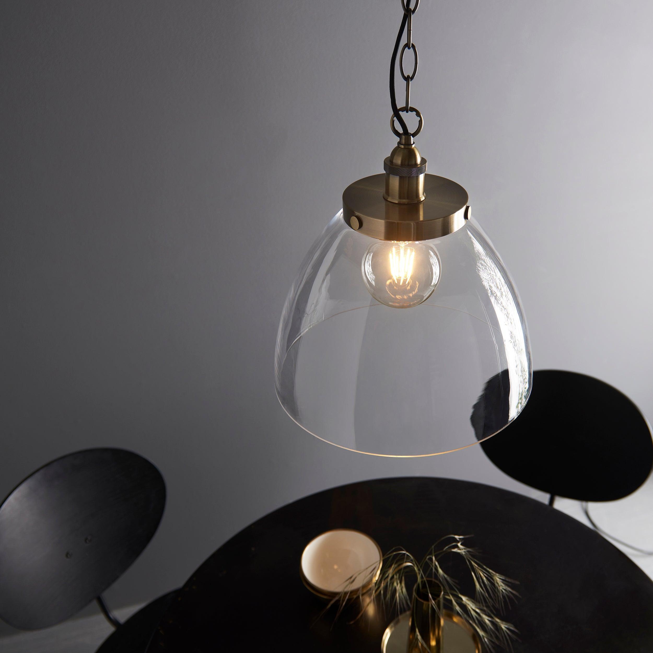 Hansen Grand Brass Pendant Ceiling Light_lifestyle close-up