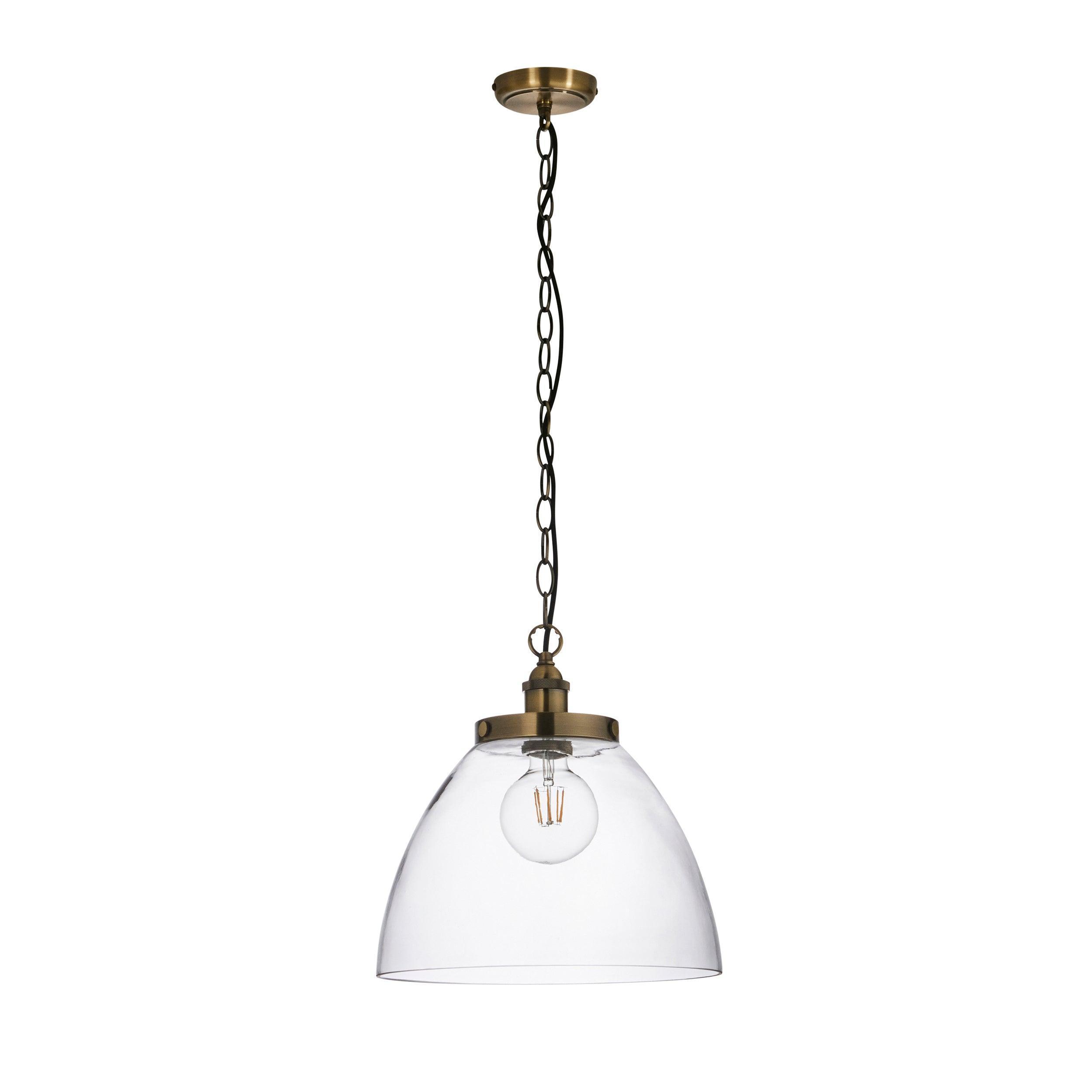 Hansen Grand Brass Pendant Ceiling Light_unlit