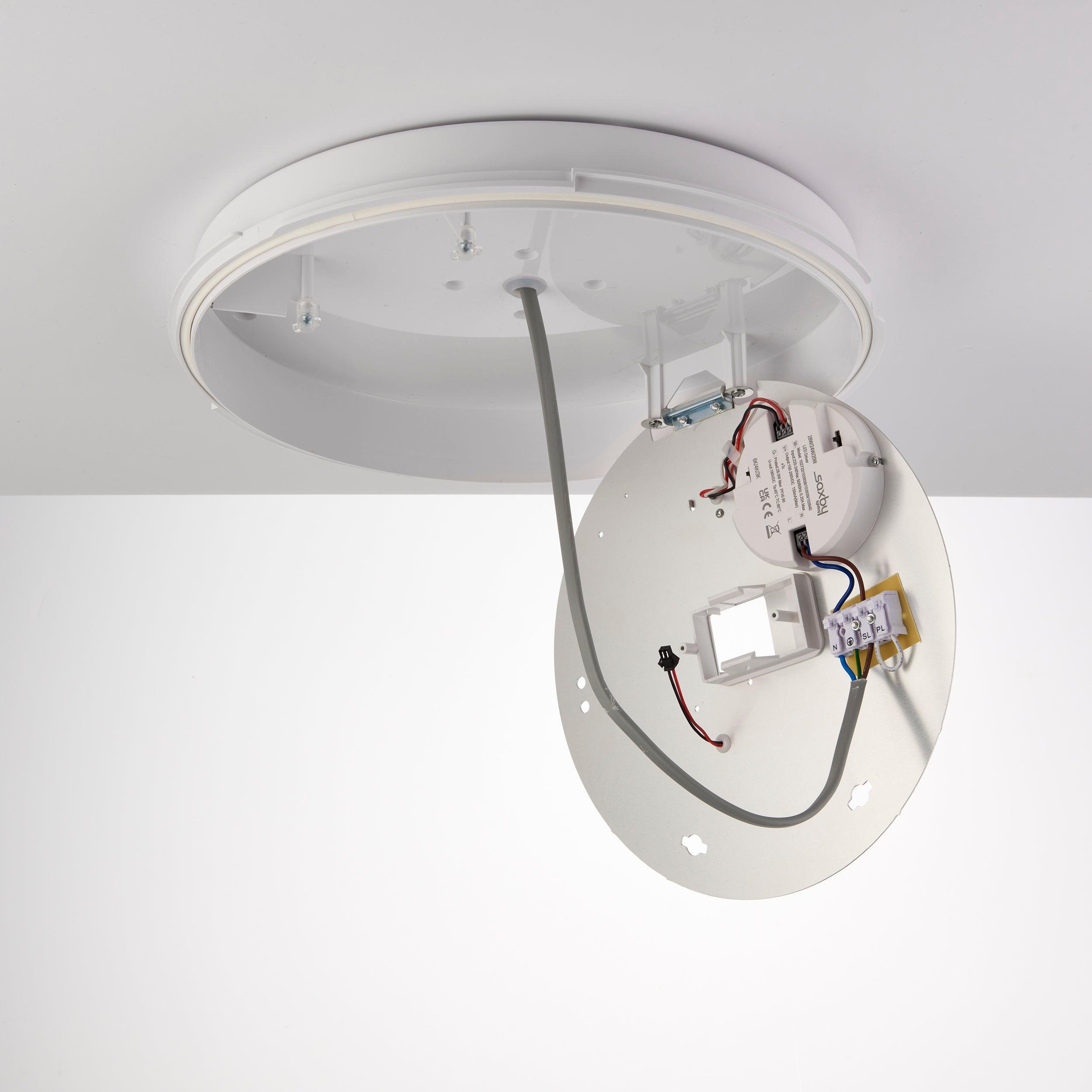 heropro xl mw led outdoor flush light ip65 28w by saxby lighting, close up image 103