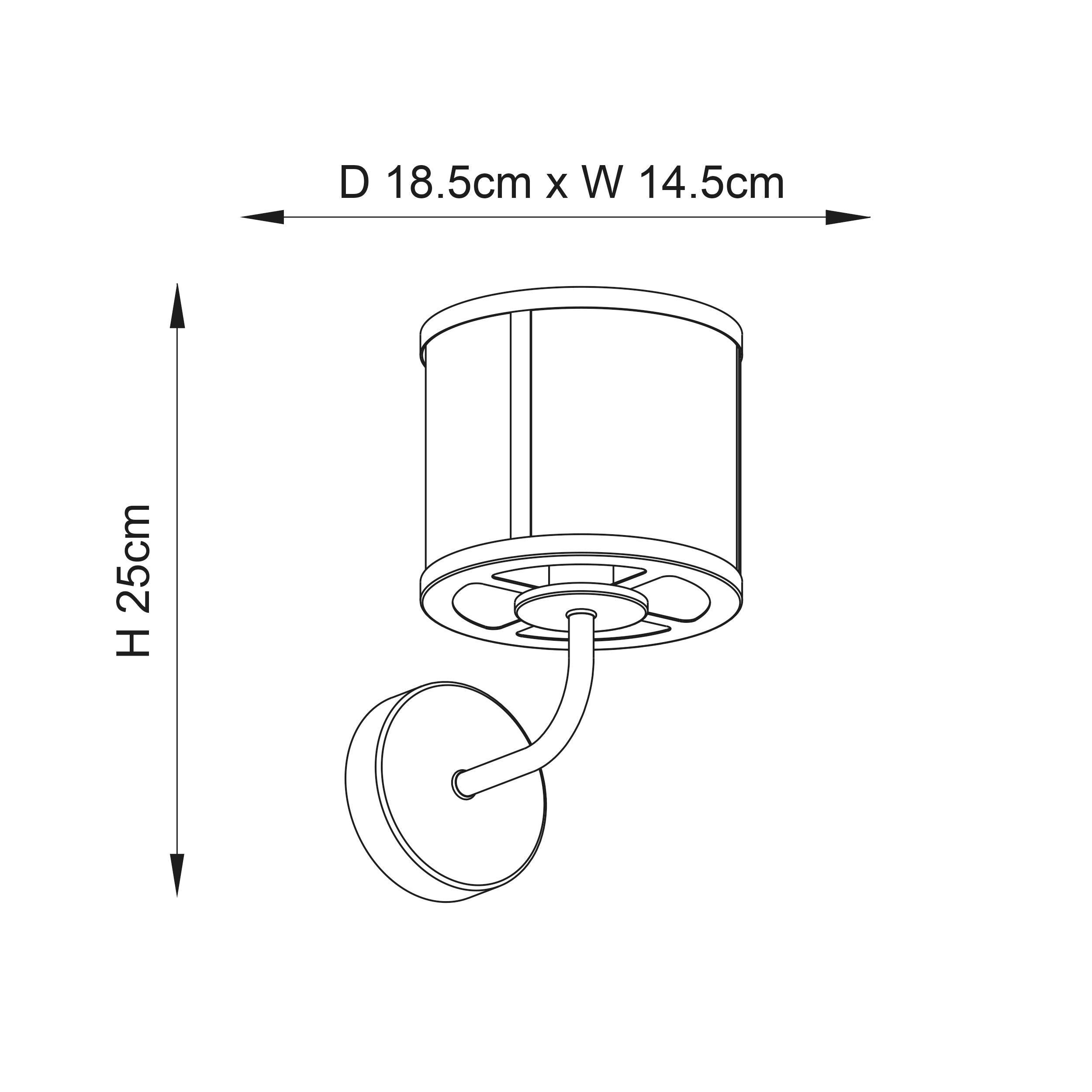 hopton black wall light clear glass shade by Endon Lighting Kitchen Lights CLose Up