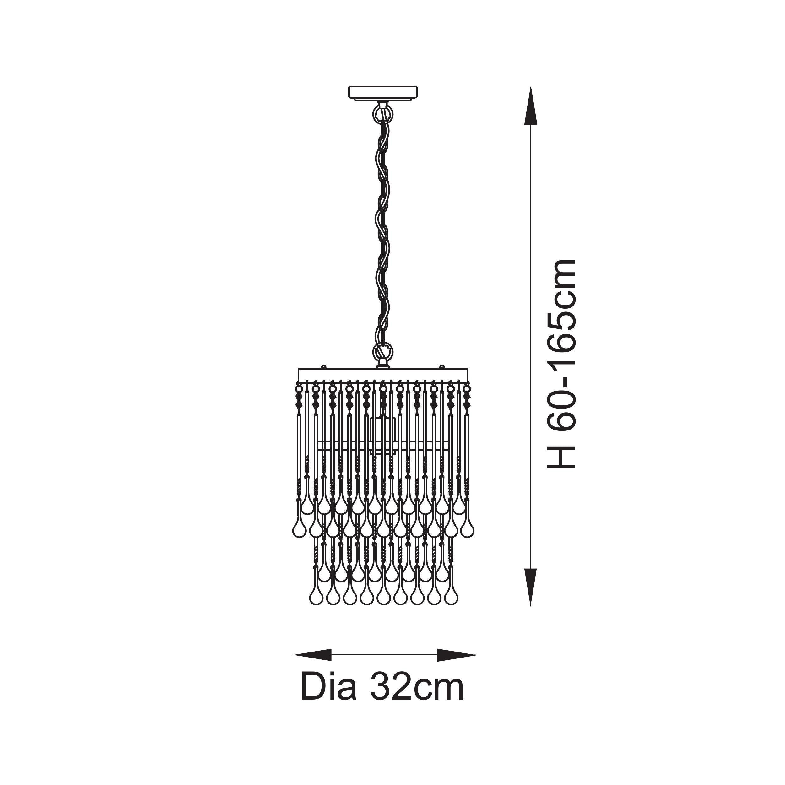 Genevieve Brass and Clear Glass Droplet Ceiling Pendant