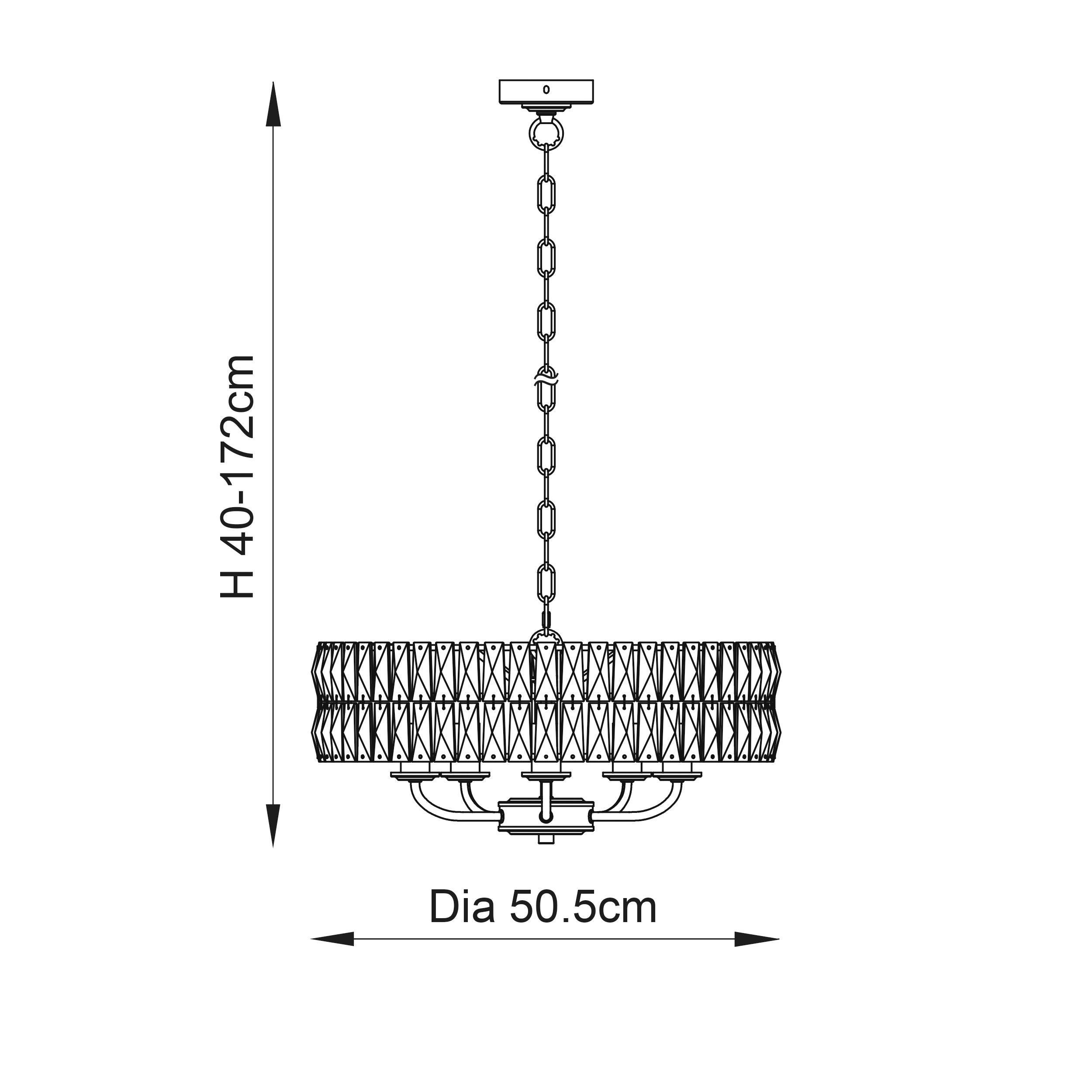Clifton 5 Light Brass & Clear Cut Glass Pendant-Ceiling Pendant Lights-Endon Lighting living room close. up unlit Tiffany Lighting Direct