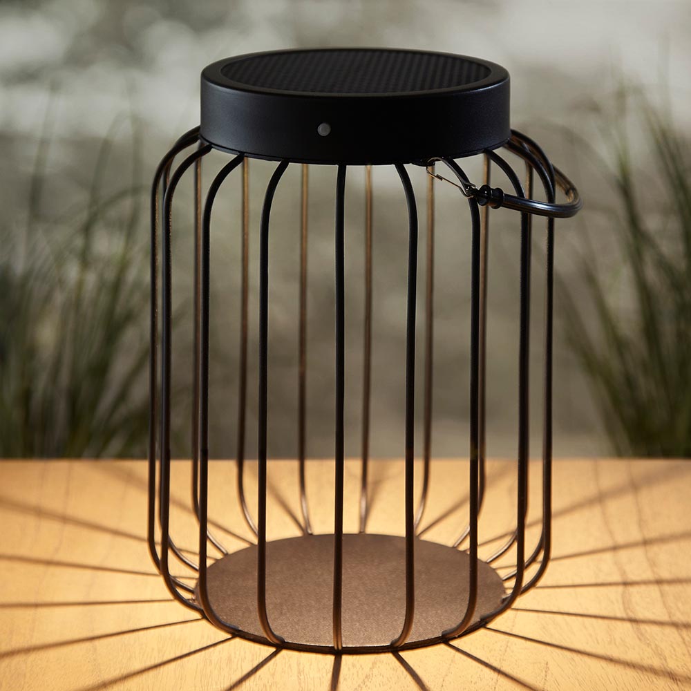 Tropic Solar Black Outdoor Table Lamp