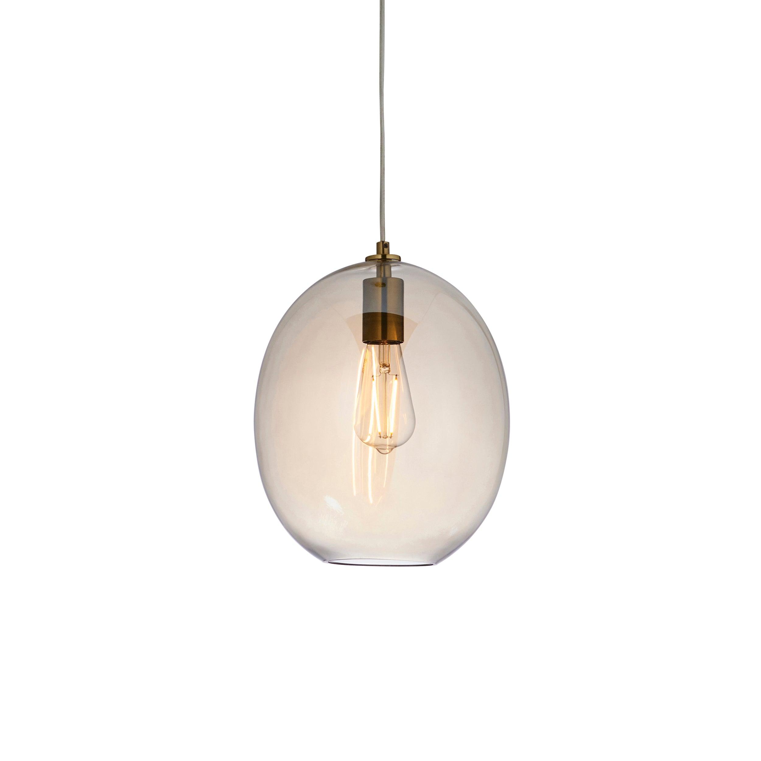 Kelda Brass Oval Pendant