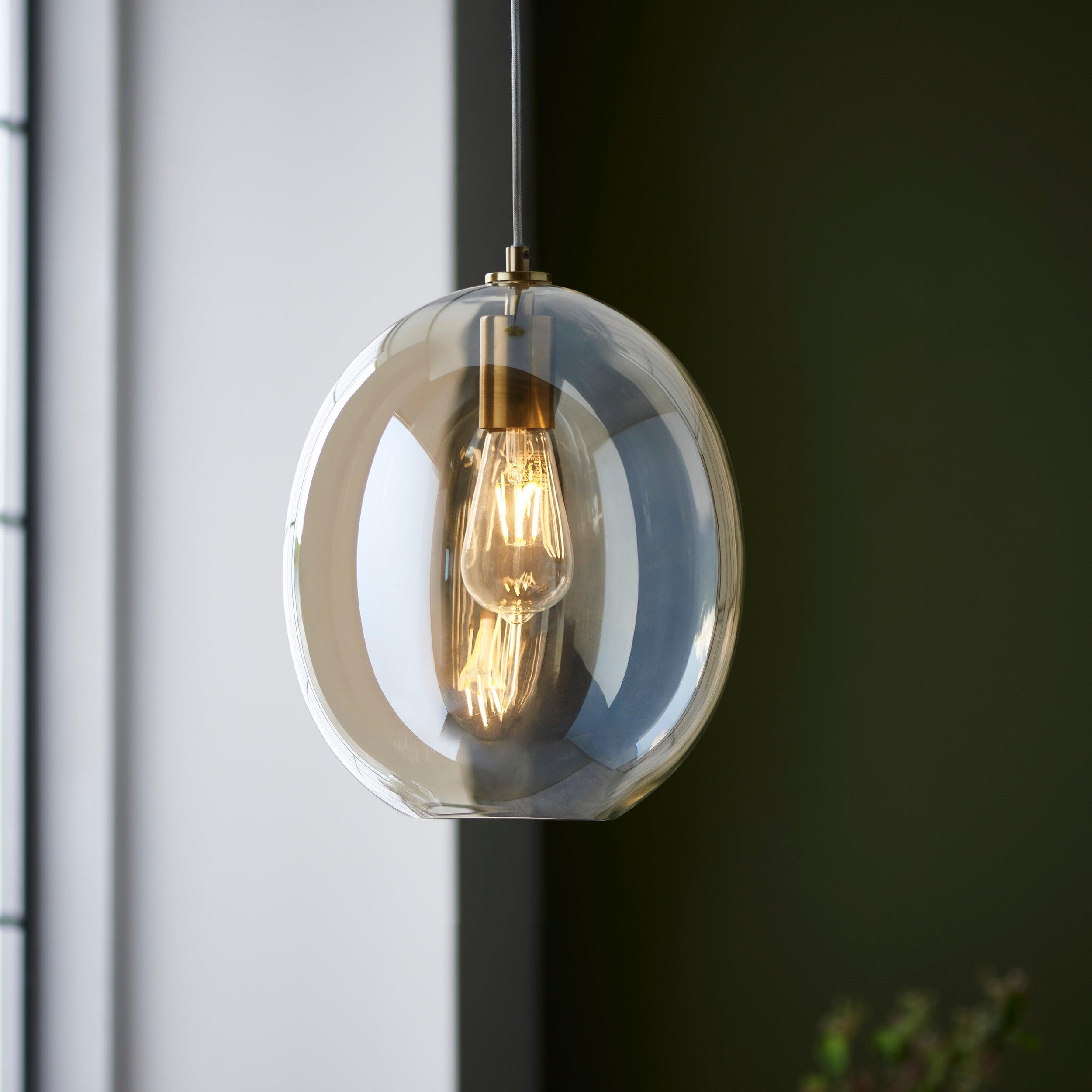 Kelda Brass Oval Pendant
