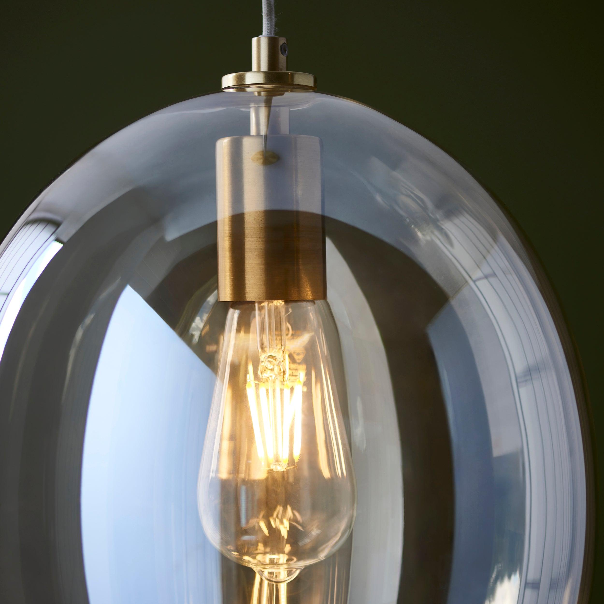 Kelda Brass Oval Pendant