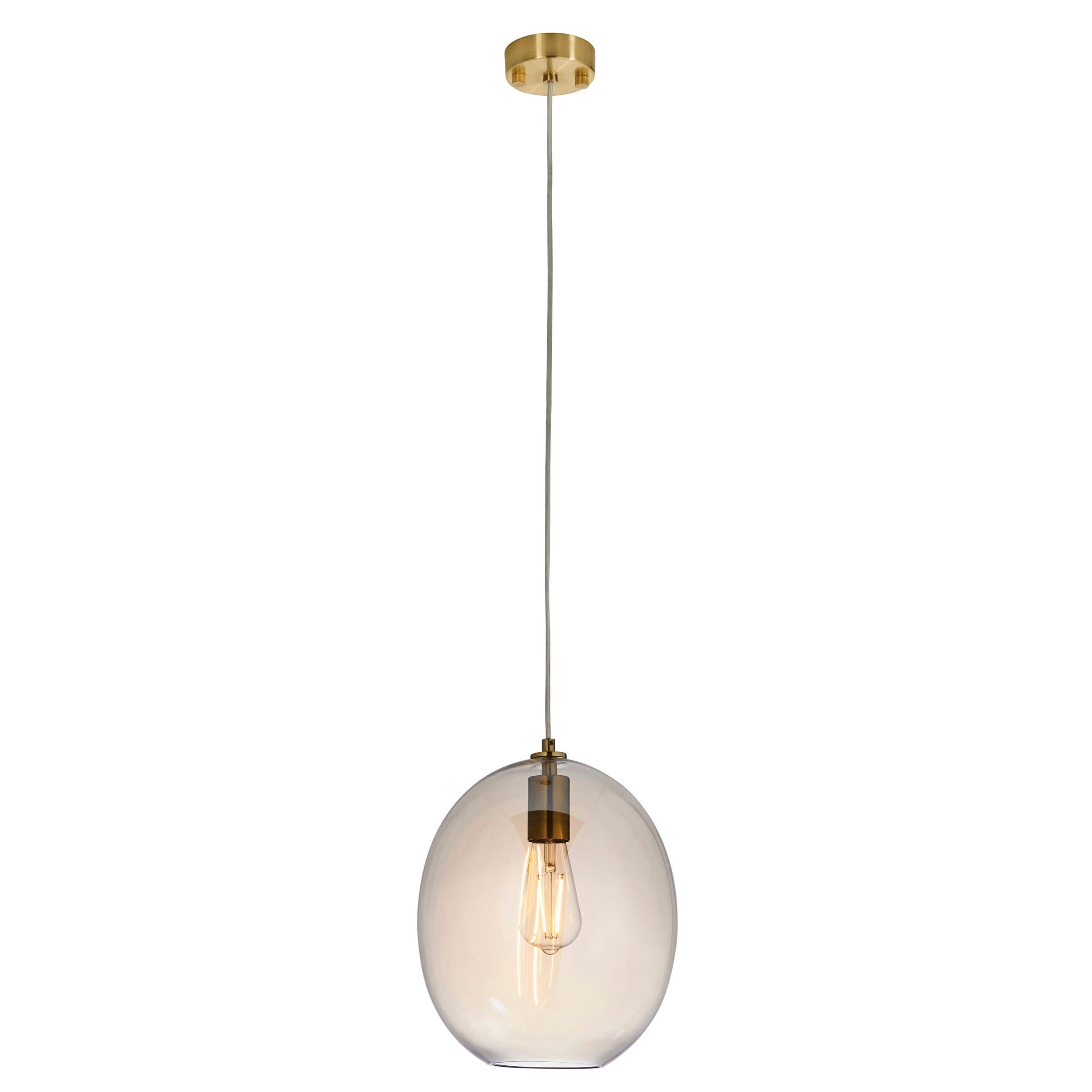 Kelda Brass Oval Pendant
