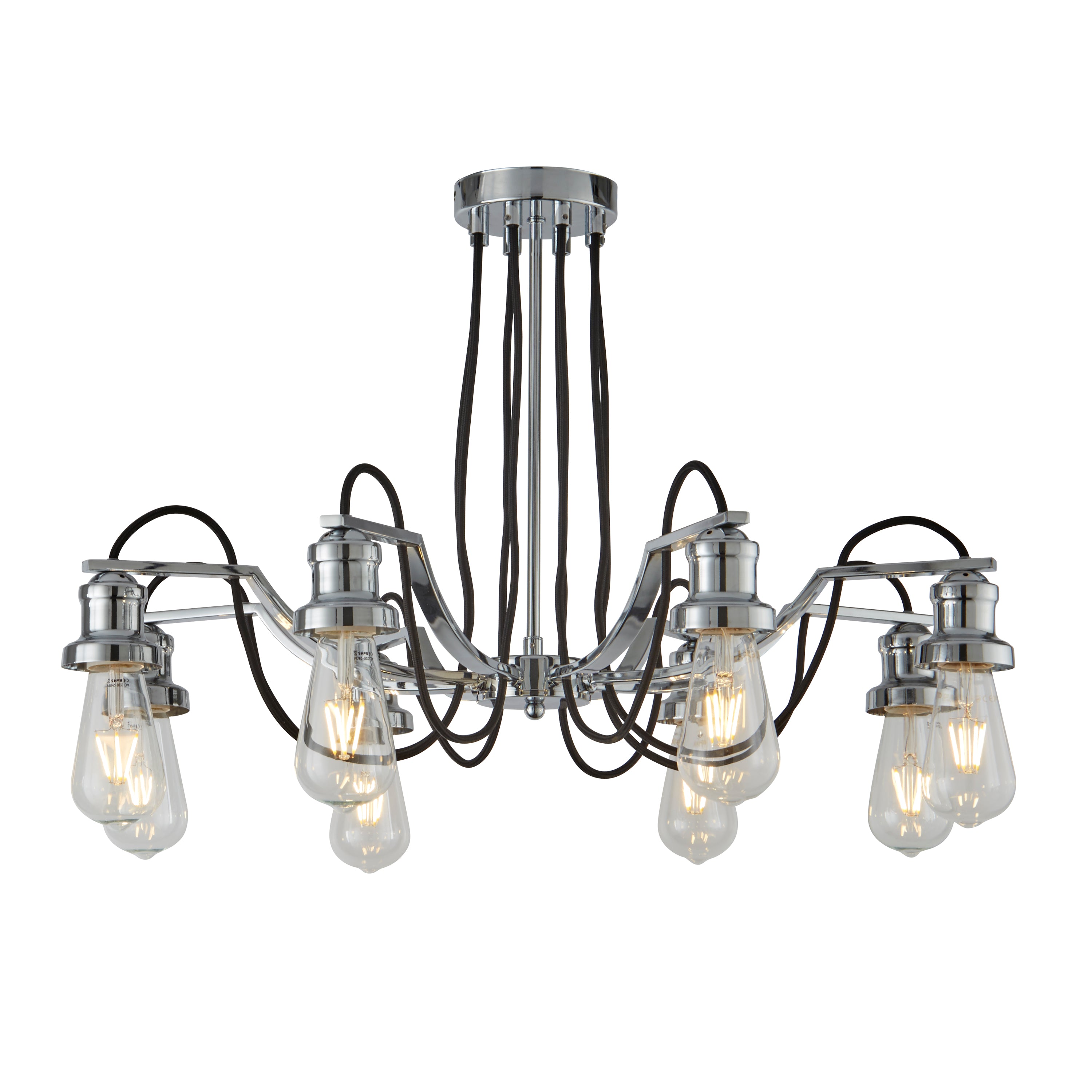 Searchlight Olivia 8 Light Chrome Ceiling Pendant