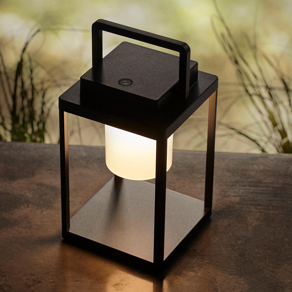 Voyage Rechargeable Black Outdoor Table Lamp - IP44-OB-180926
