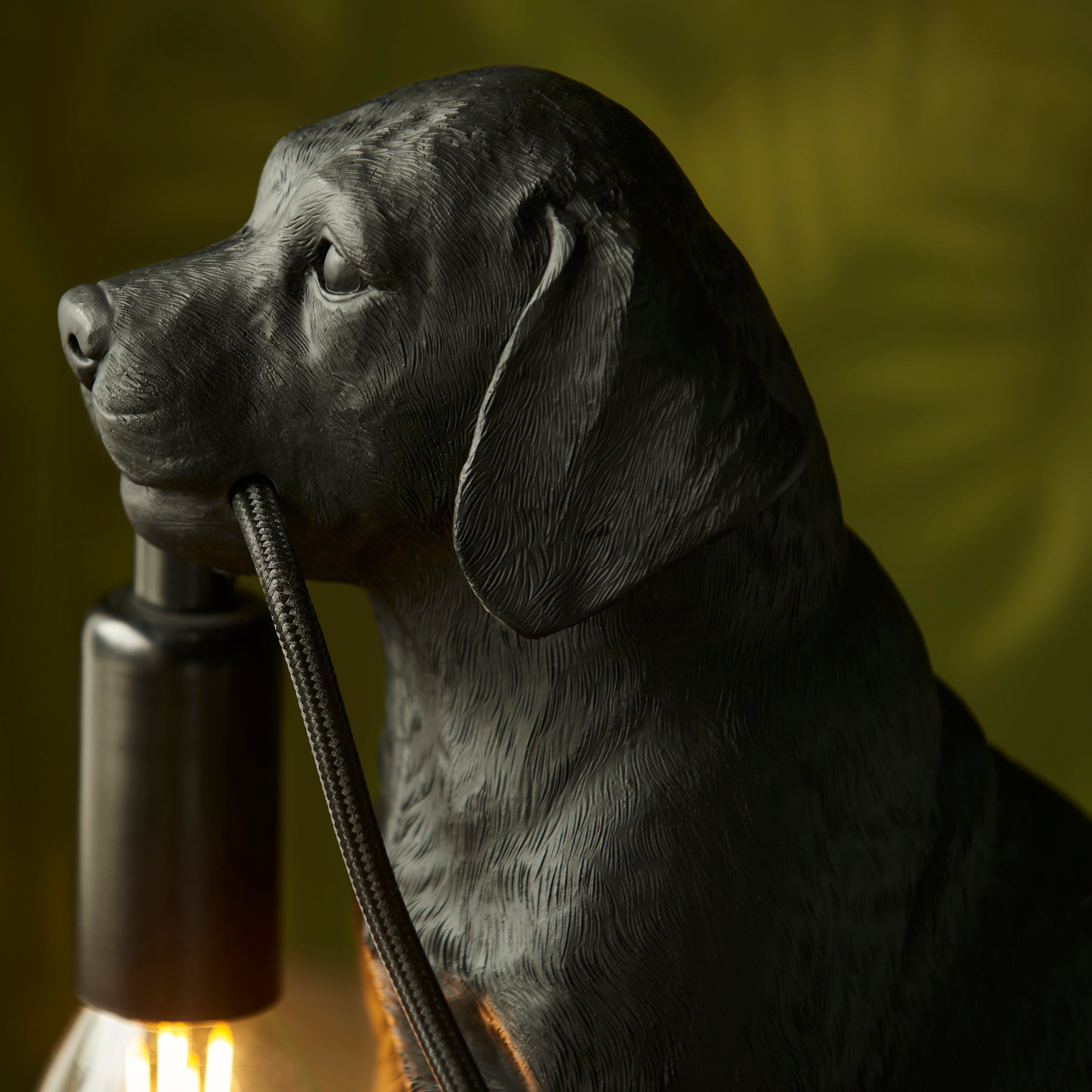 Labrador Puppy Black Dog Table Lamp