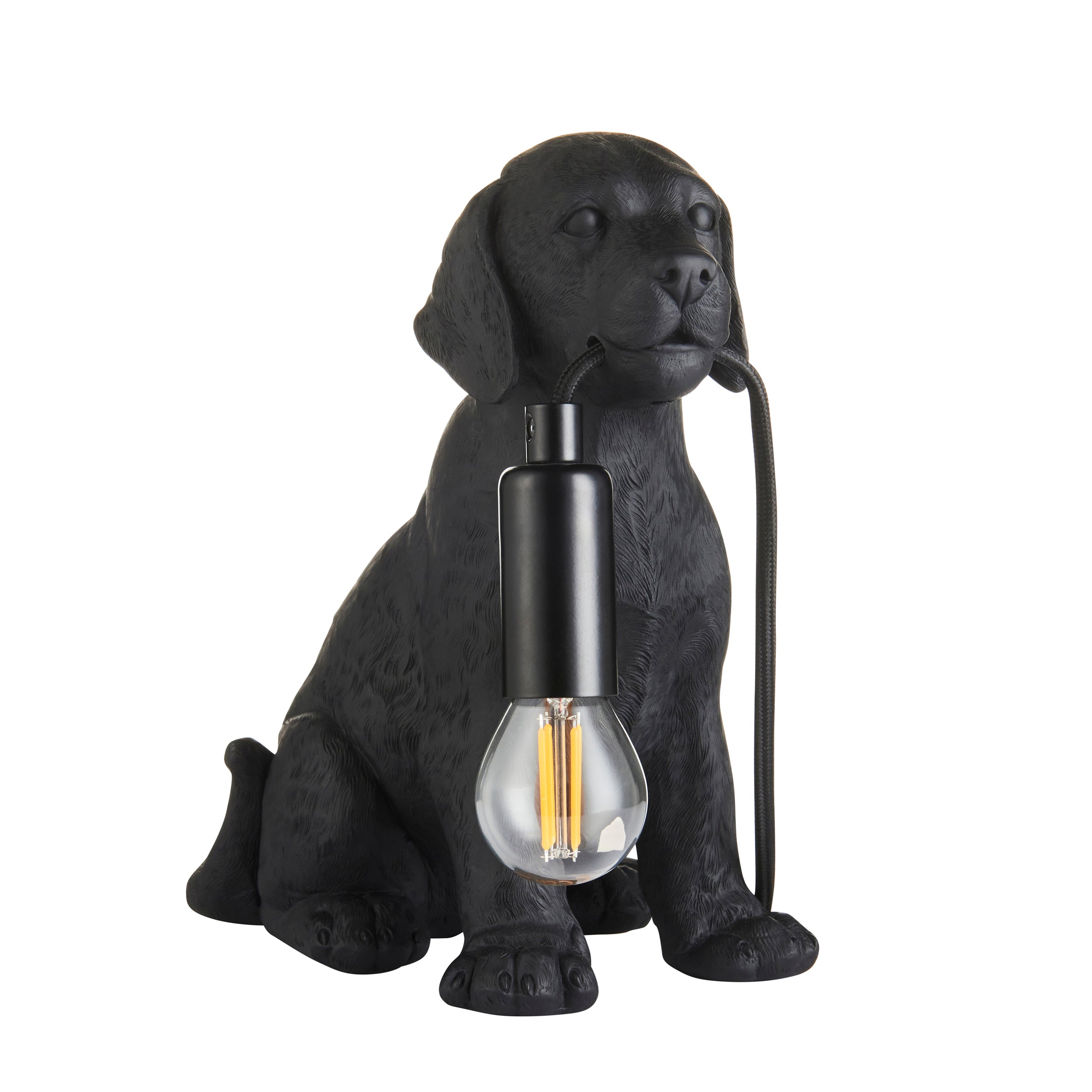 Labrador Puppy Black Dog Table Lamp