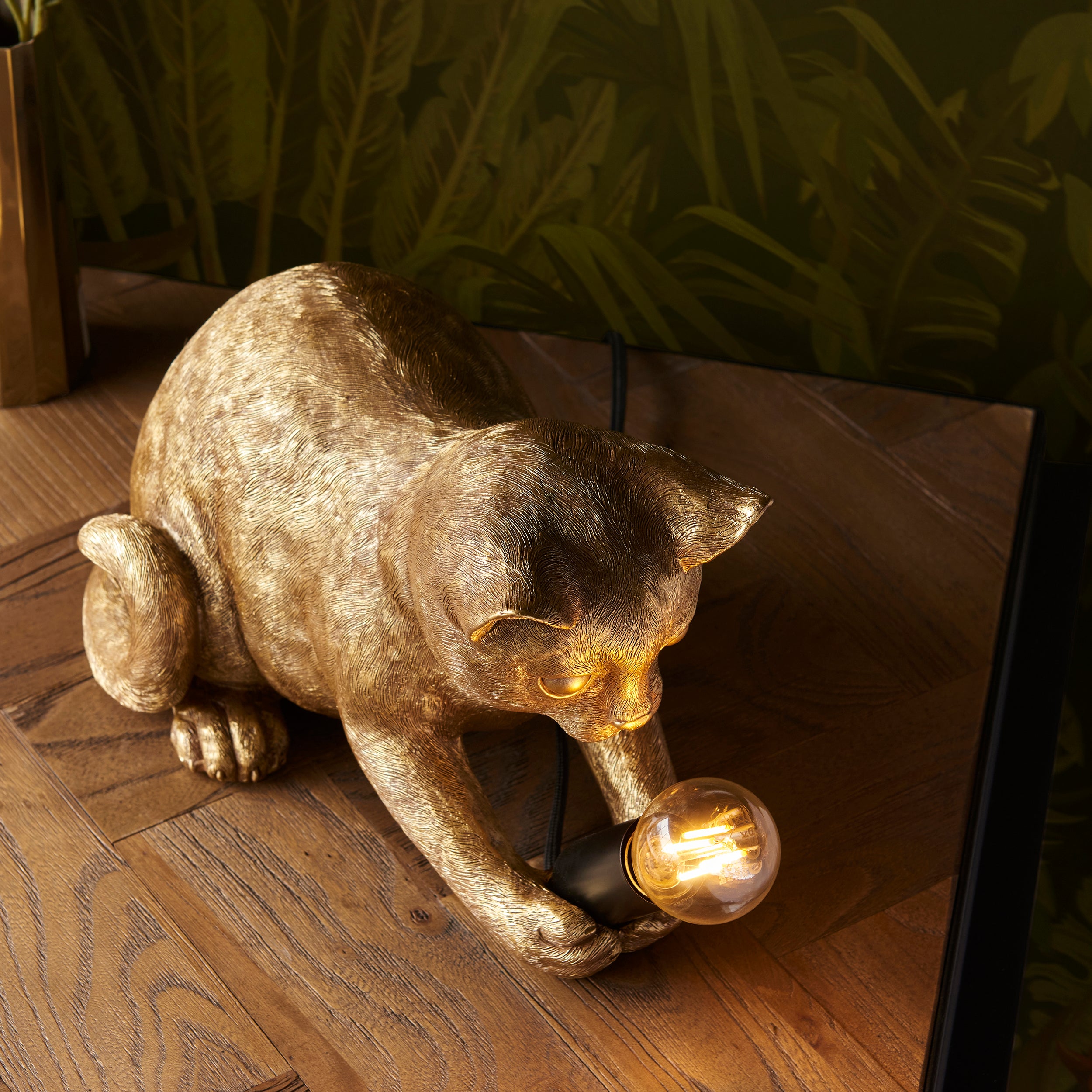 Kitten Gold Cat Table Lamp