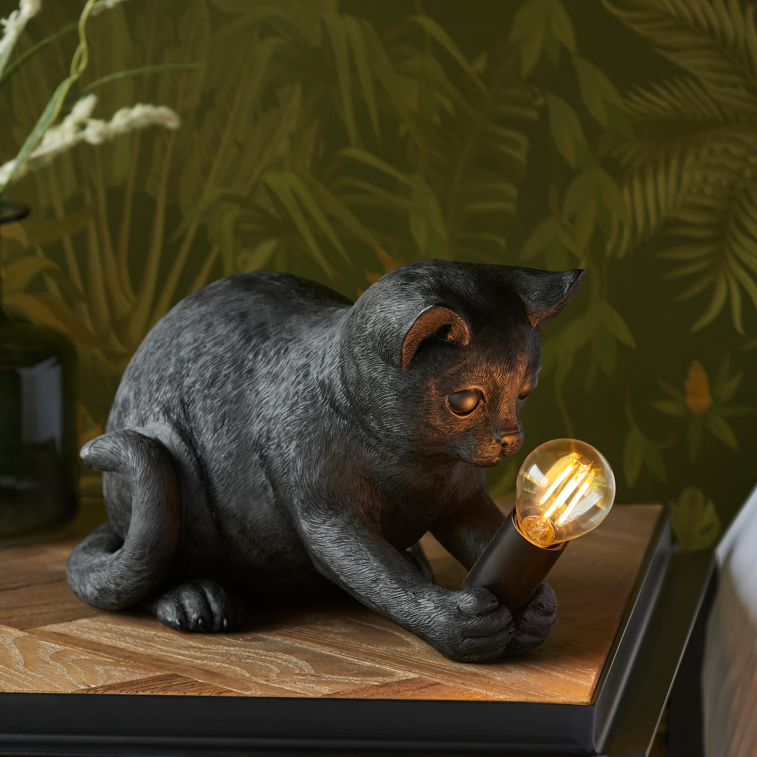 Kitten Black Cat Table Lamp
