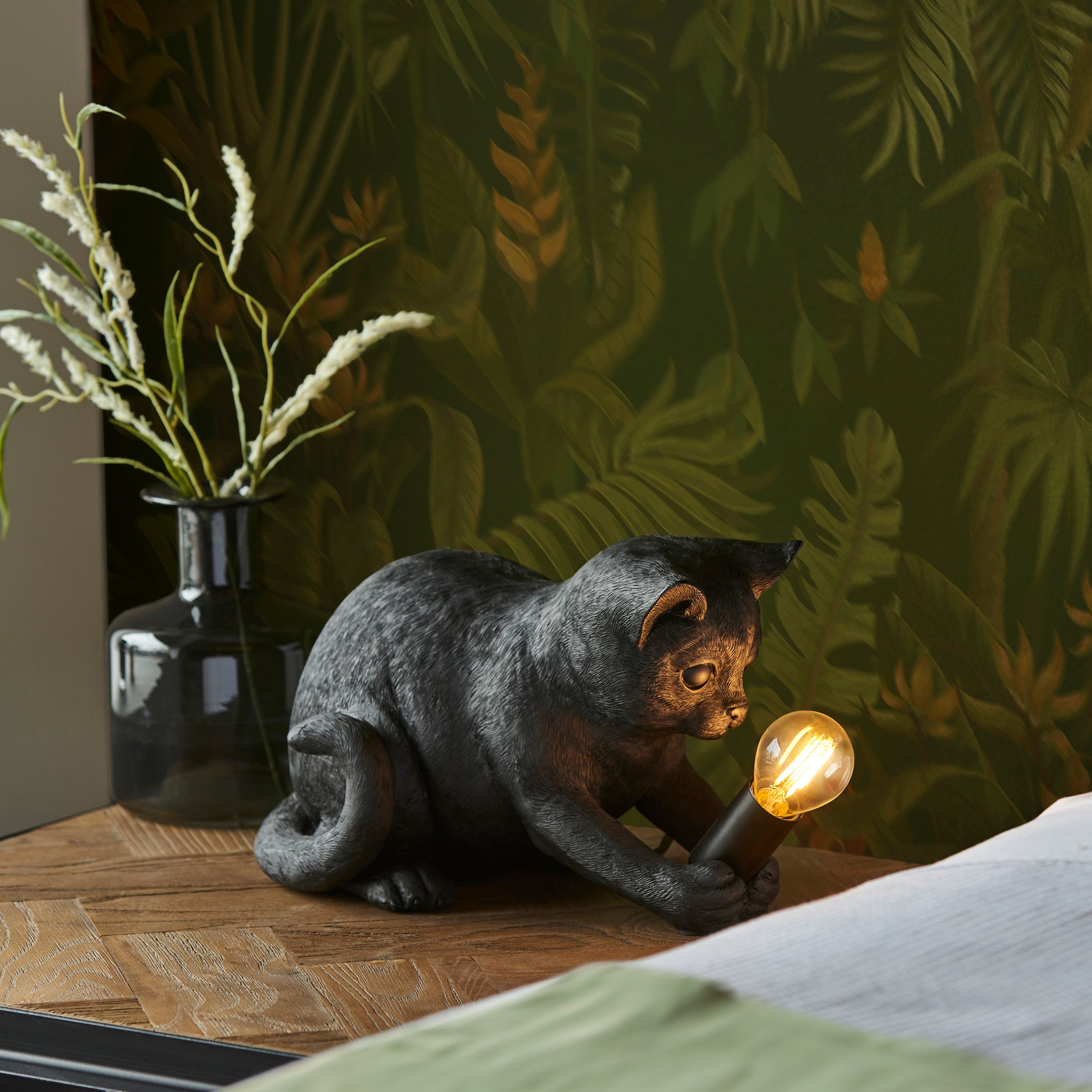 Kitten Black Cat Table Lamp