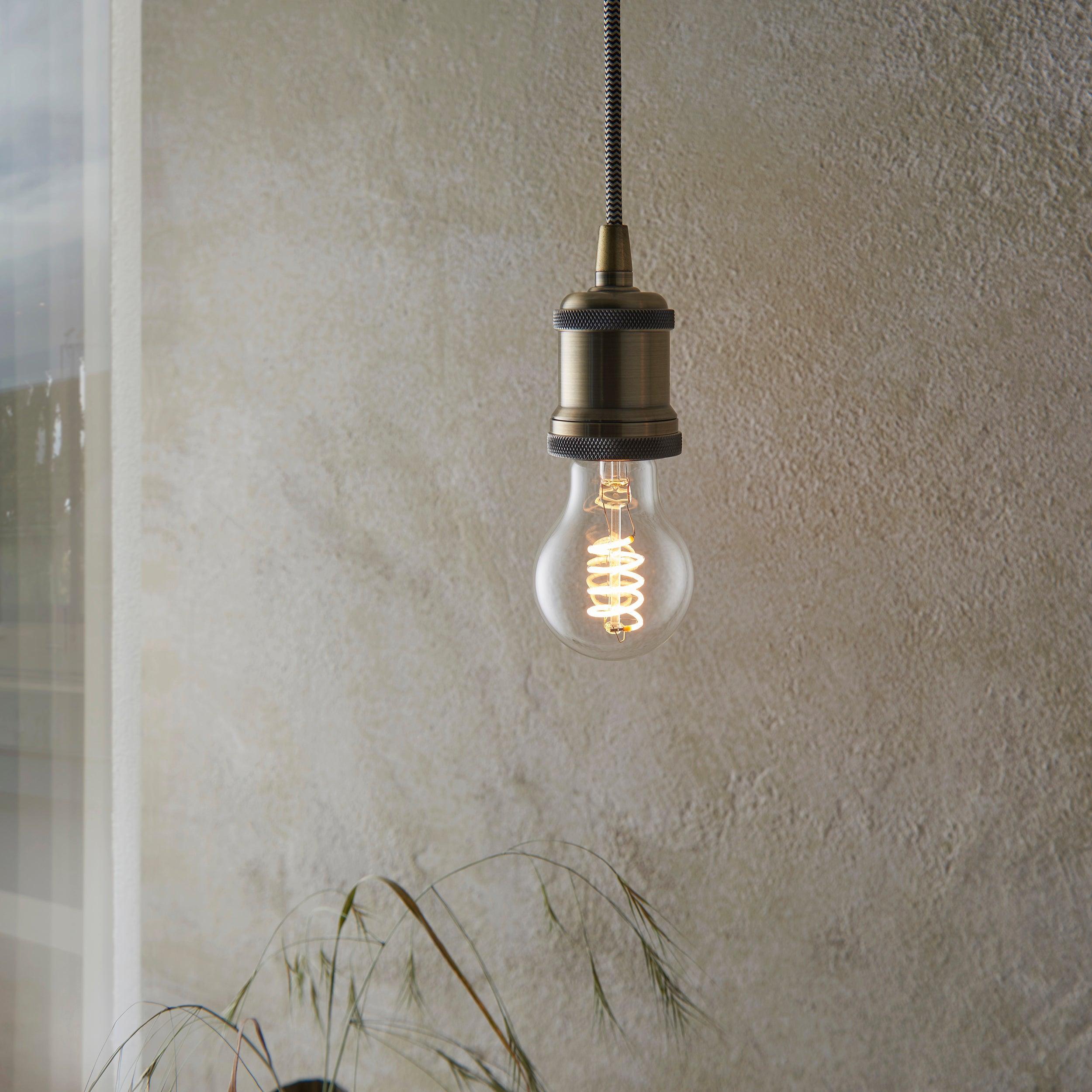 Spiral E27 Clear Glass LED Filament GLS Dimmable 4w Light Bulb 107773