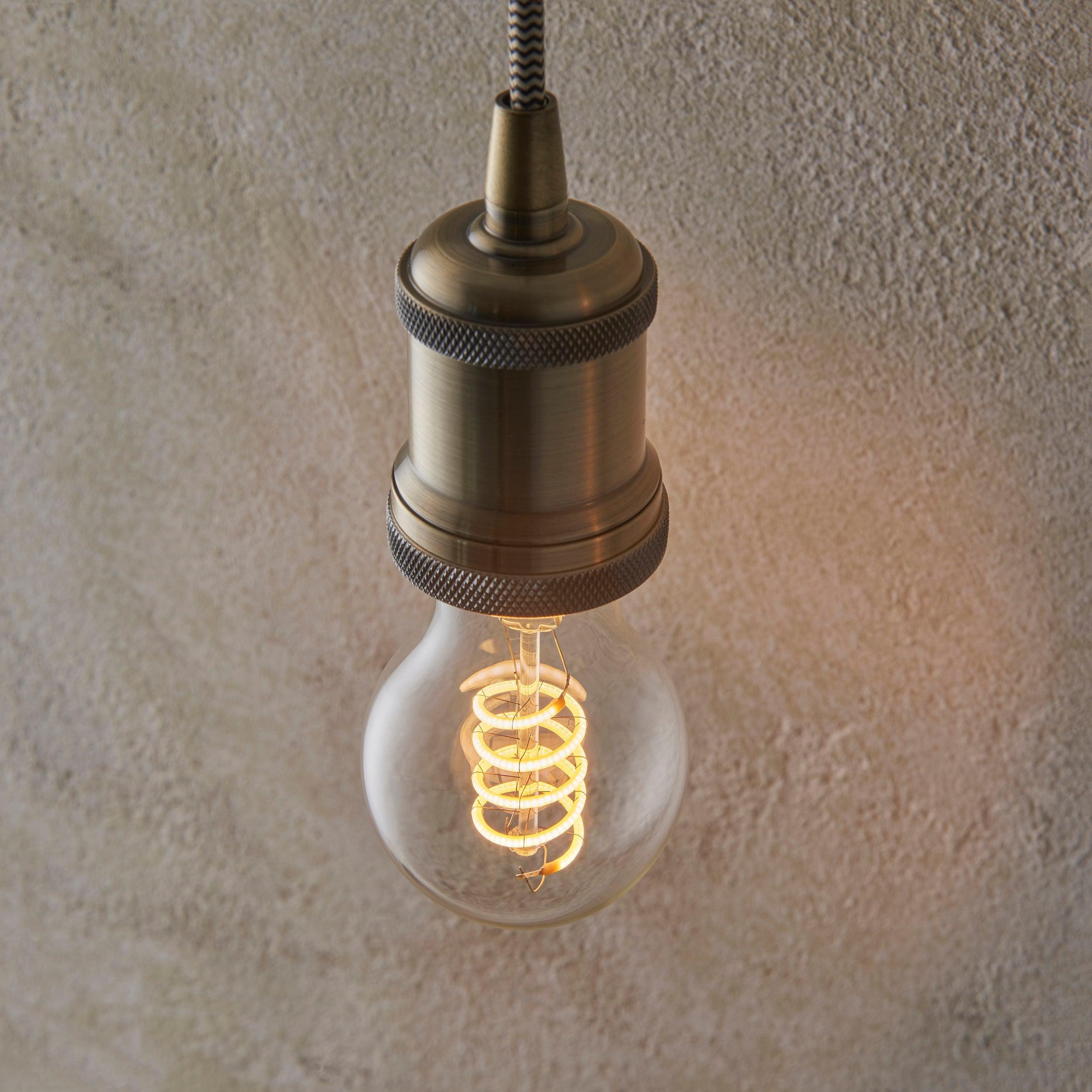 Spiral E27 Clear Glass LED Filament GLS Dimmable 4w Light Bulb 107773