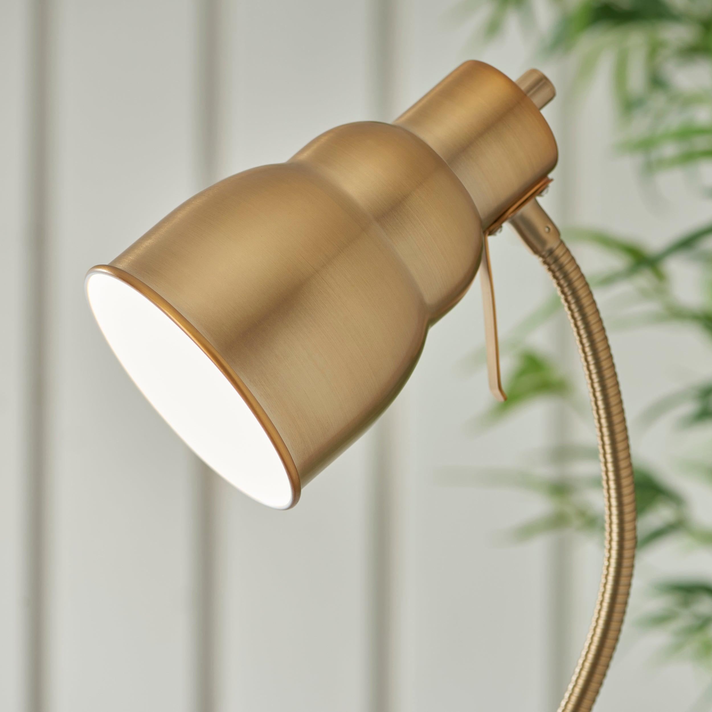 Classic Flexi Brass Reader Floor Lamp