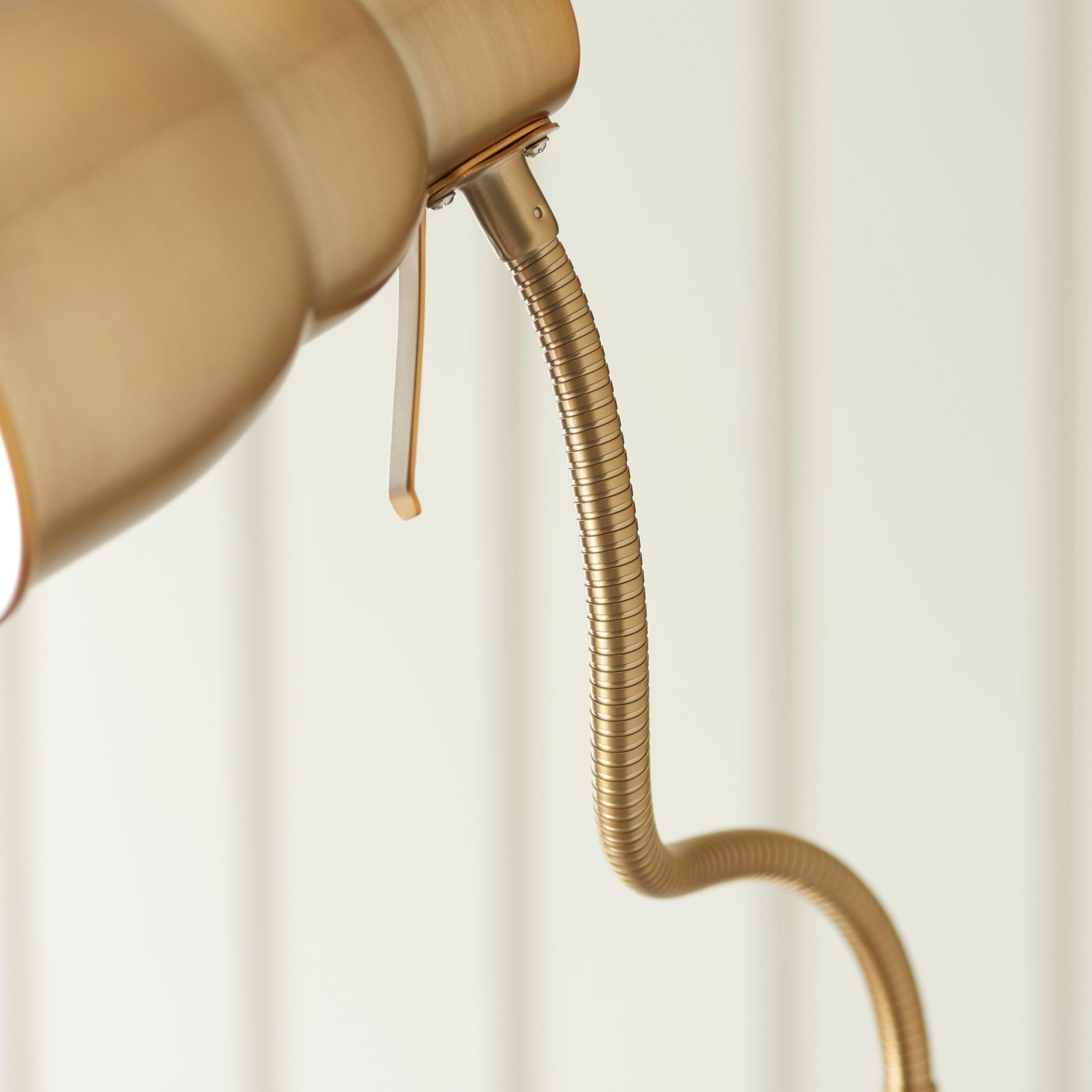 Classic Flexi Brass Reader Floor Lamp