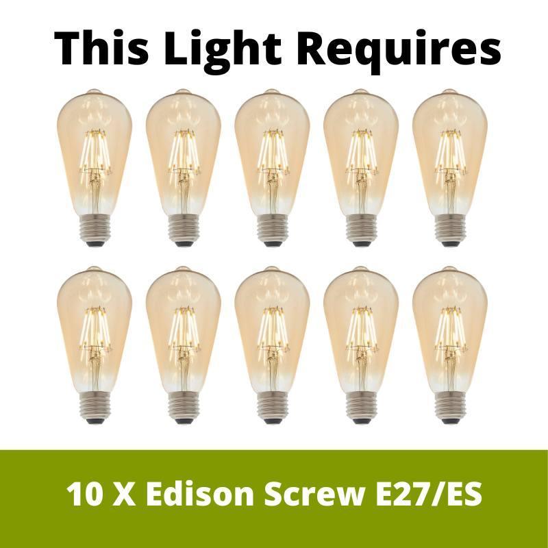 alpha 10 light ceiling pendant matt gold 29010 10go by searchlight lighting, LED Lamp Bulb Guide