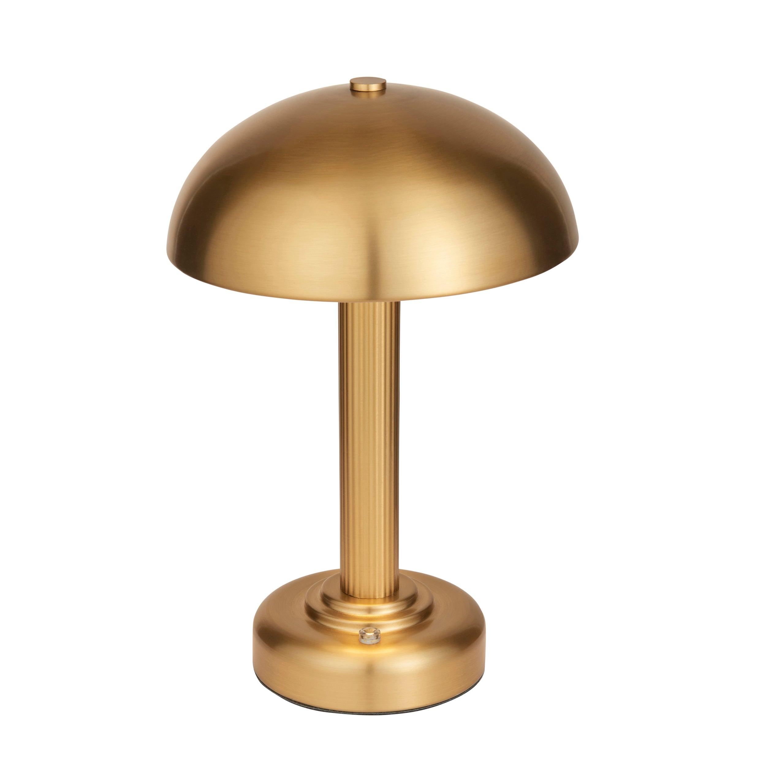 bridport rechargeable led cordless dimmable brass table lamp by Endon Lighting Living Room Close Up 22