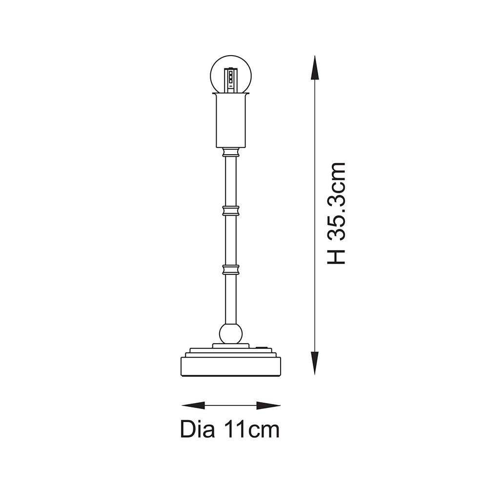 Burley Rechargeable Table Lamp Base — close-up detail