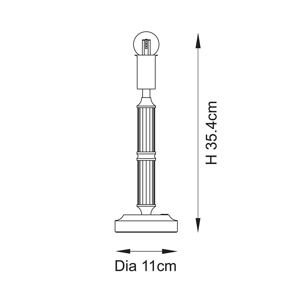 Morton Rechargeable Table Lamp Base — close-up detail