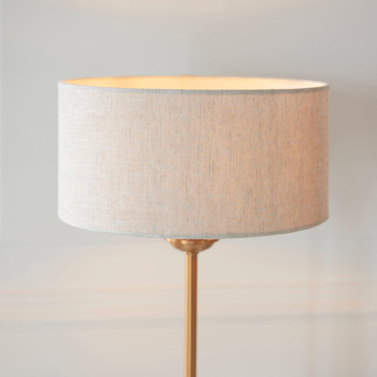 Endon Highclere Vintage Brass Table Lamp - Natural Shade-warehouse-180926