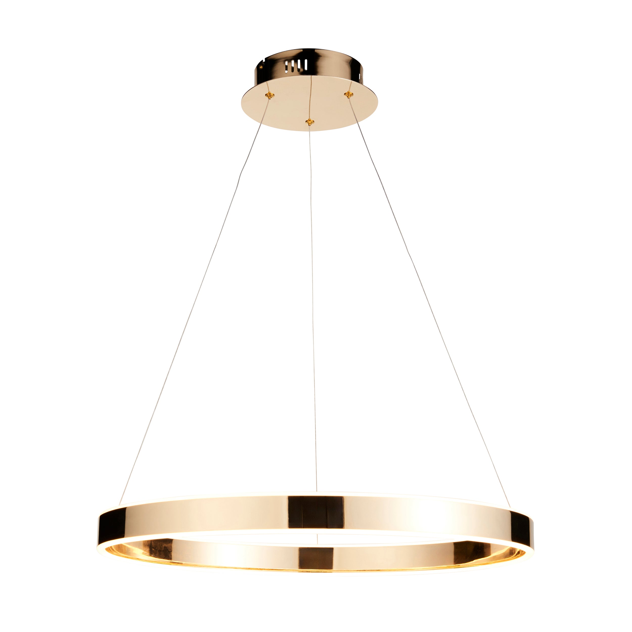 Endon Gen Ring LED Gold & Frosted Diffuser Ceiling Pendant