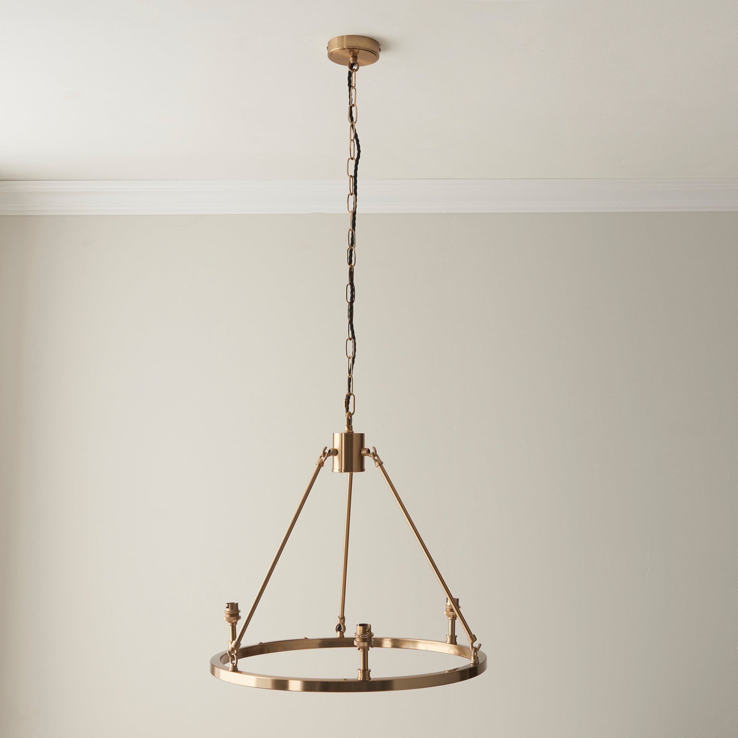 Endon Chester 3 Light Brass Ceiling Pendant