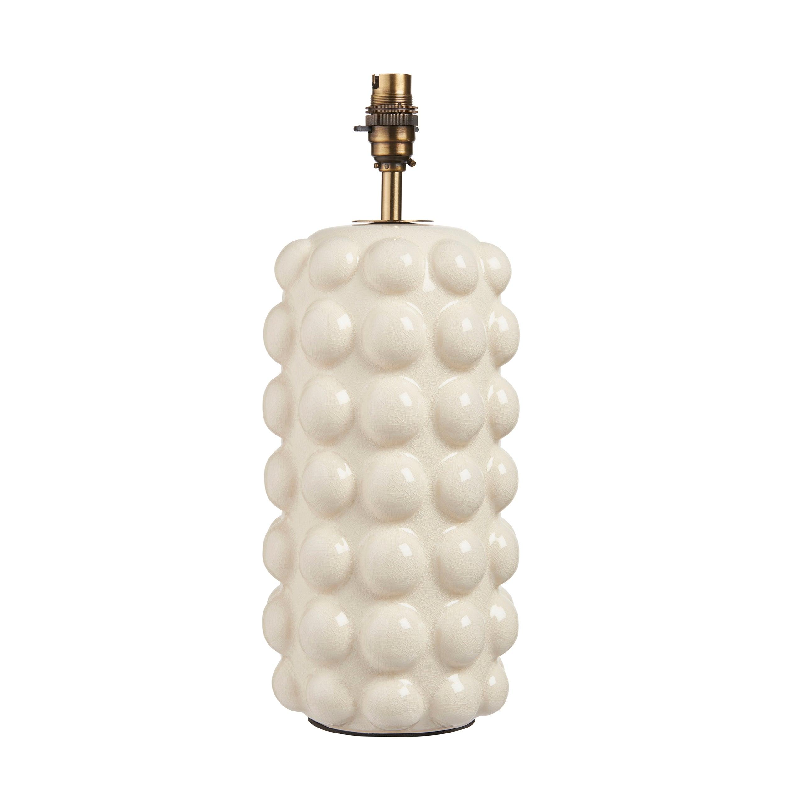 Bobble White Ceramic Table Lamp Base