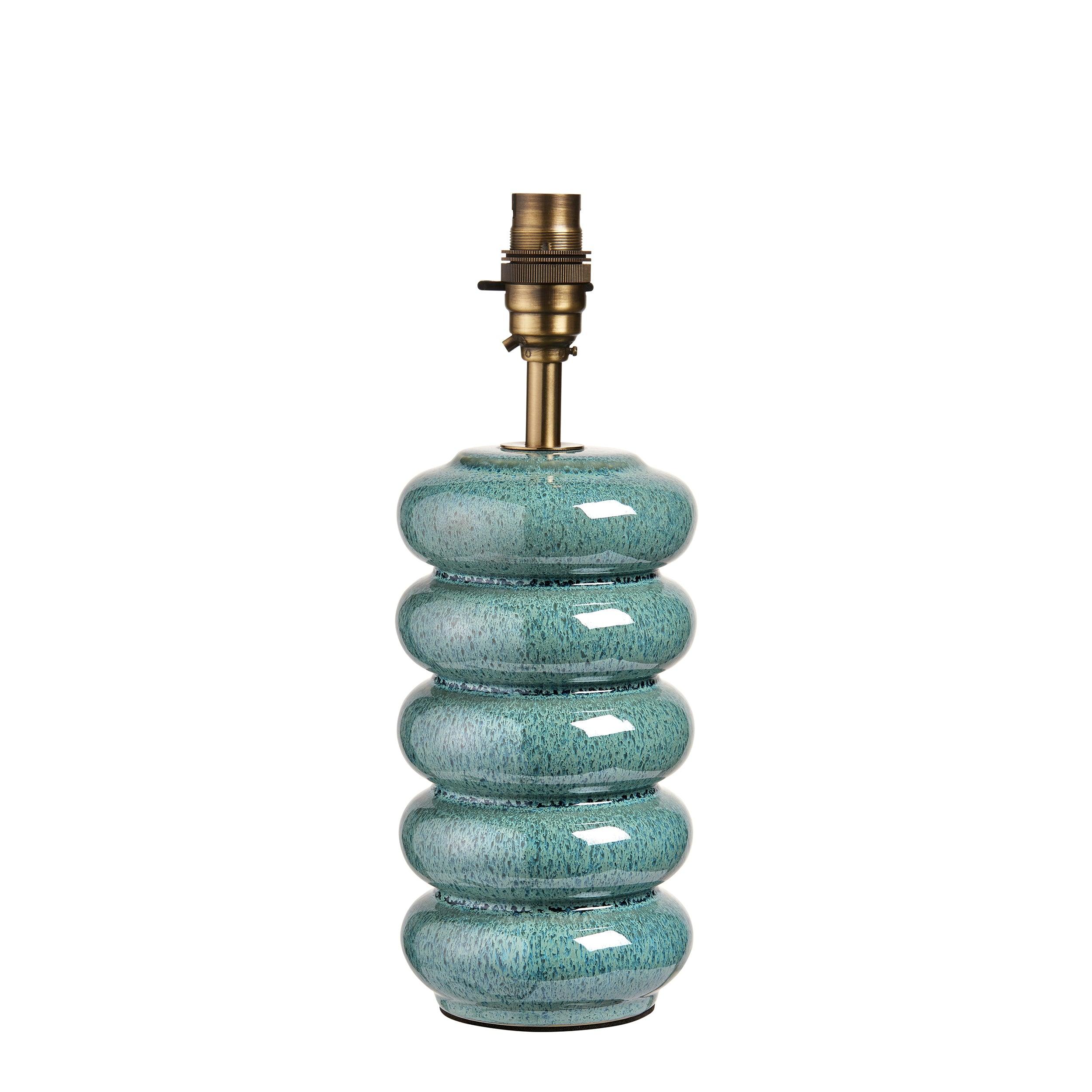Squash Blue Ceramic Table Lamp Base