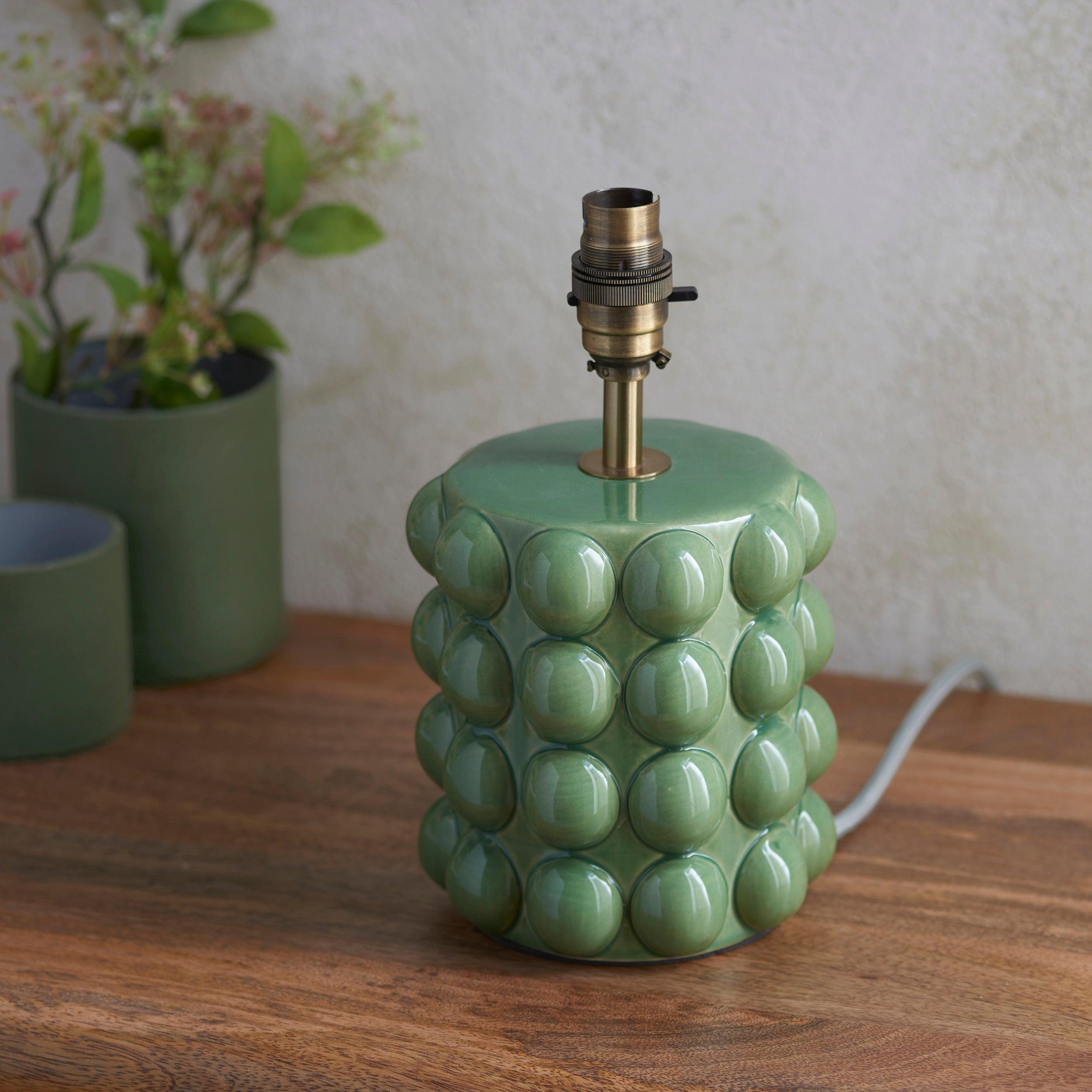 Bobble Green Ceramic Table Lamp Base