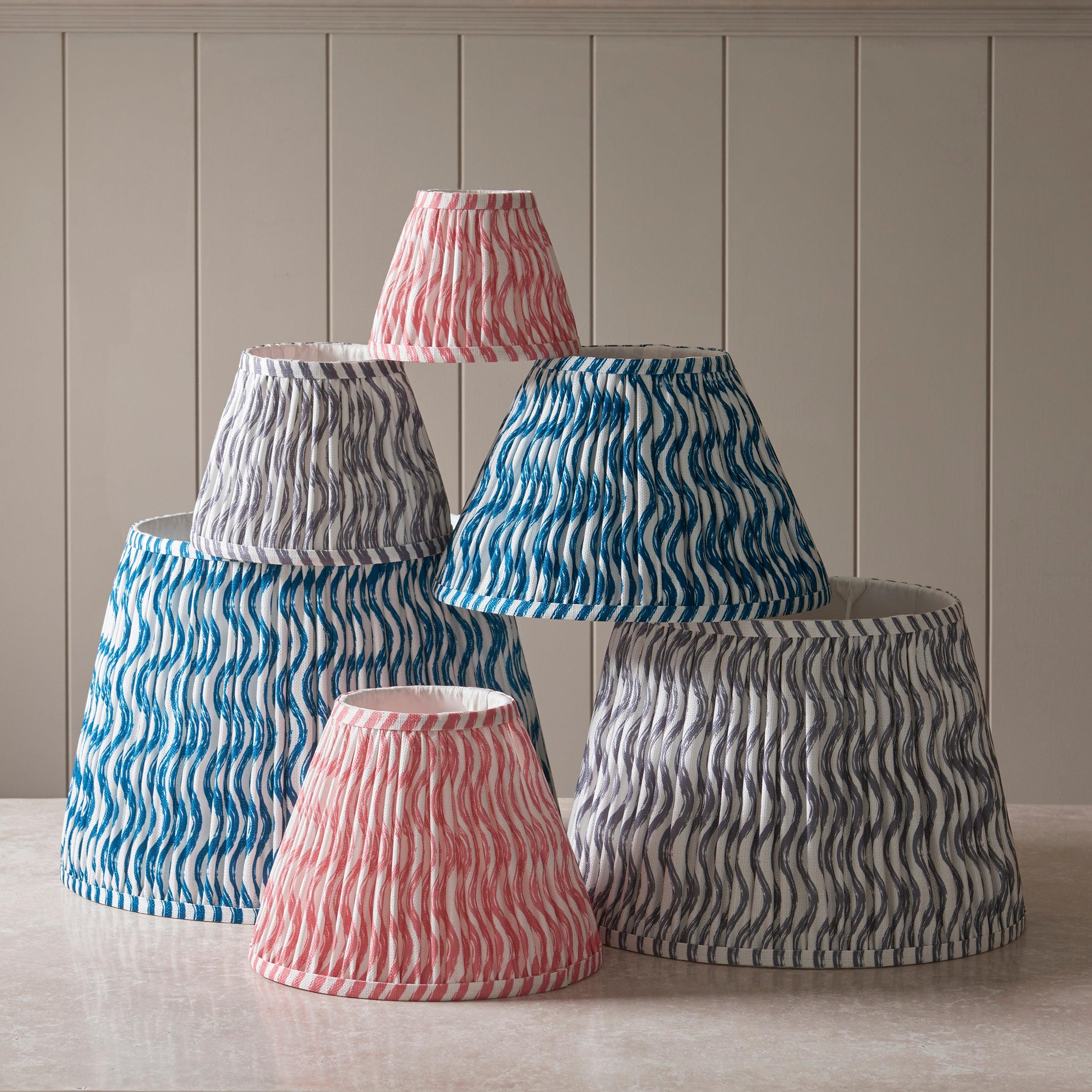 Ripple 16cm Blue Lamp Shade