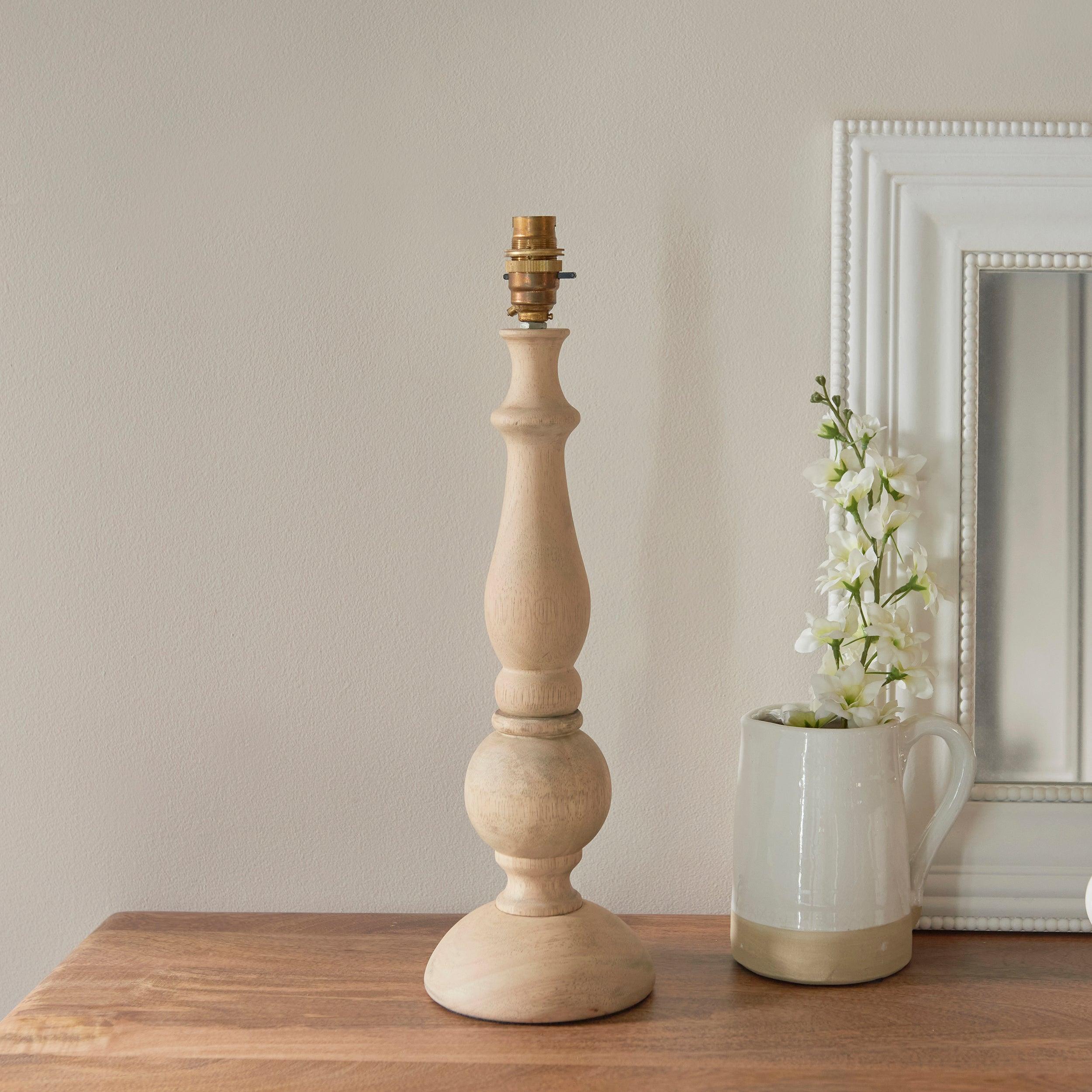 Hidcote Wooden Table Lamp Base