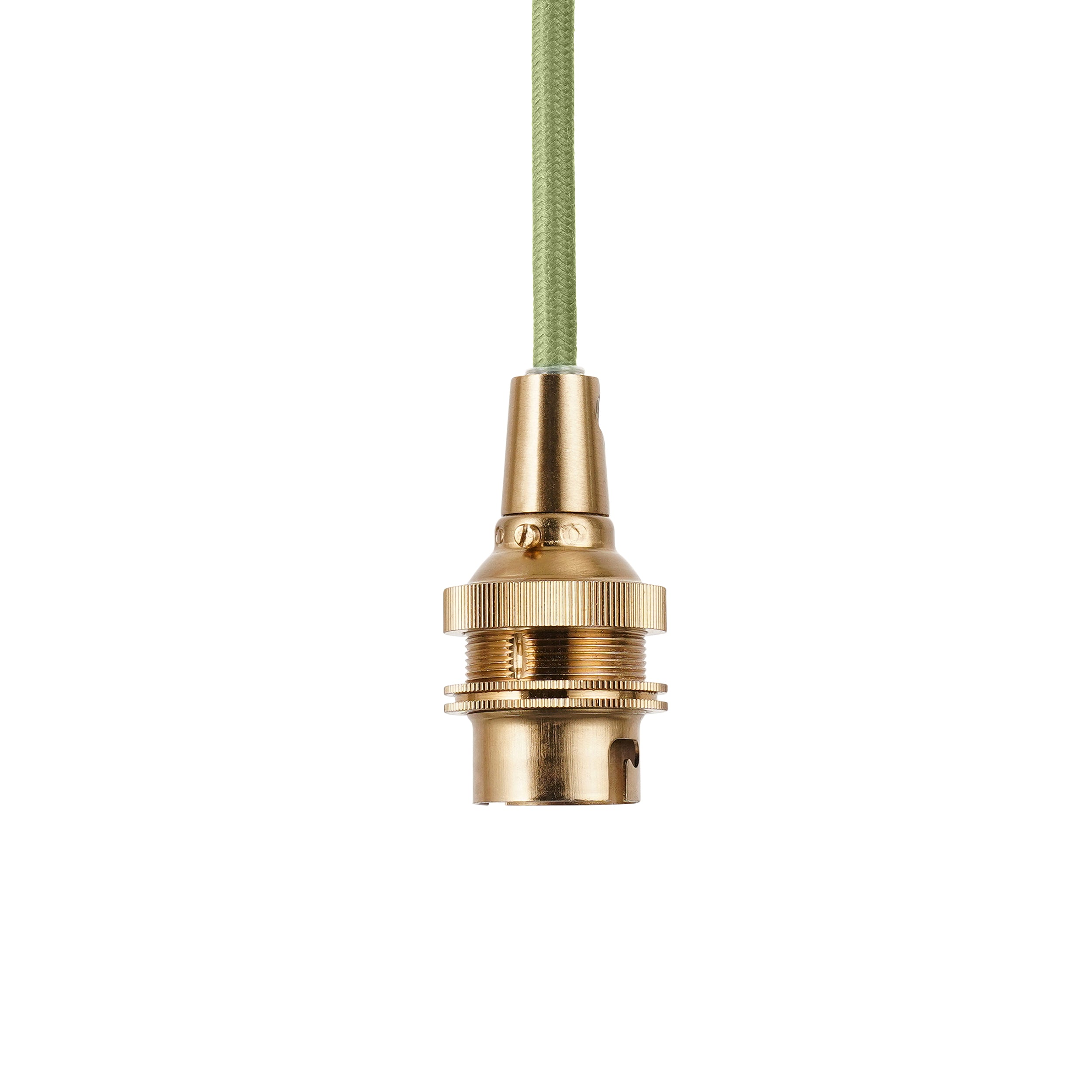 Eltham Ceiling Pendant Light With Green Flex and Large Ivy 40cm Shade
