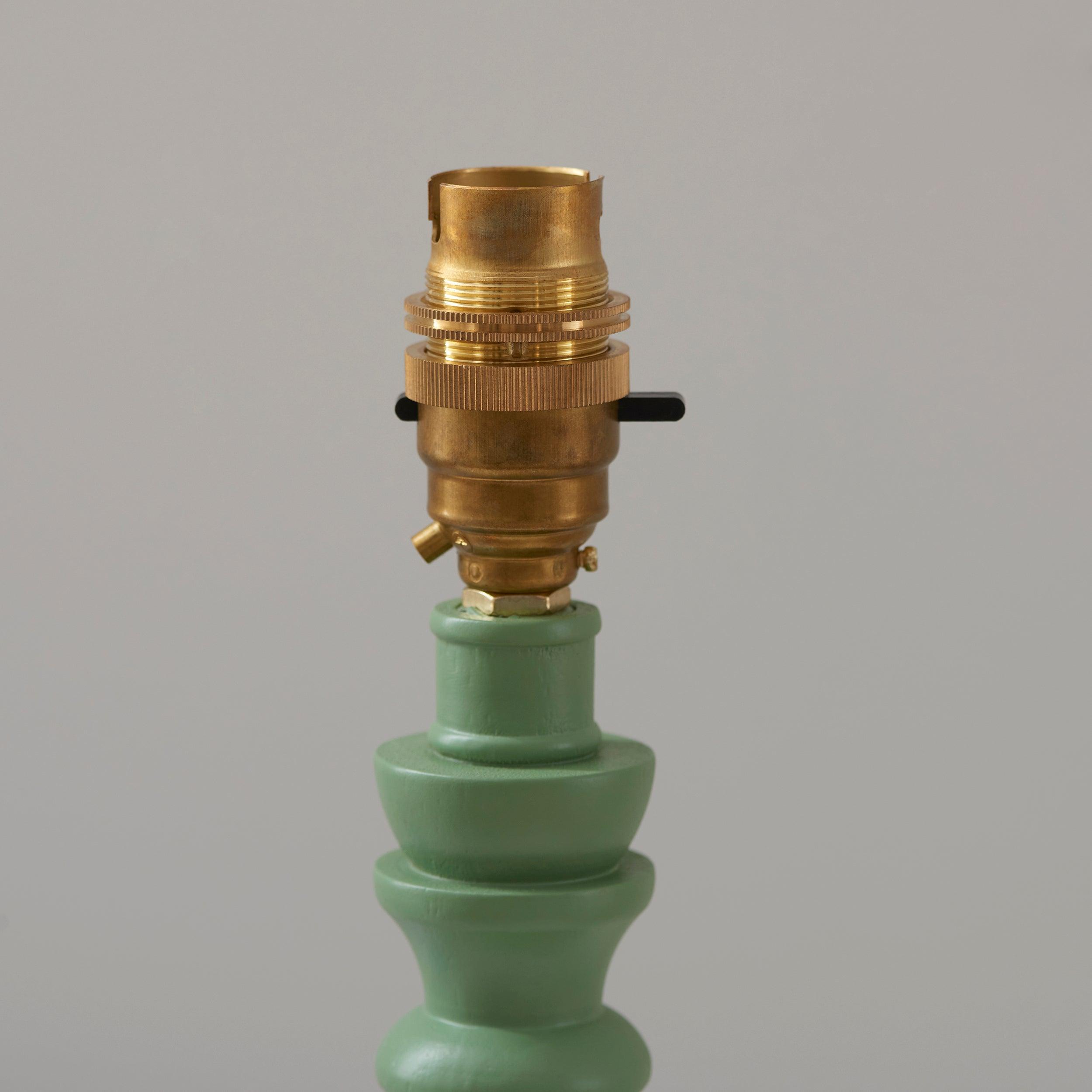 Bibury Green Wooden Table Lamp Base